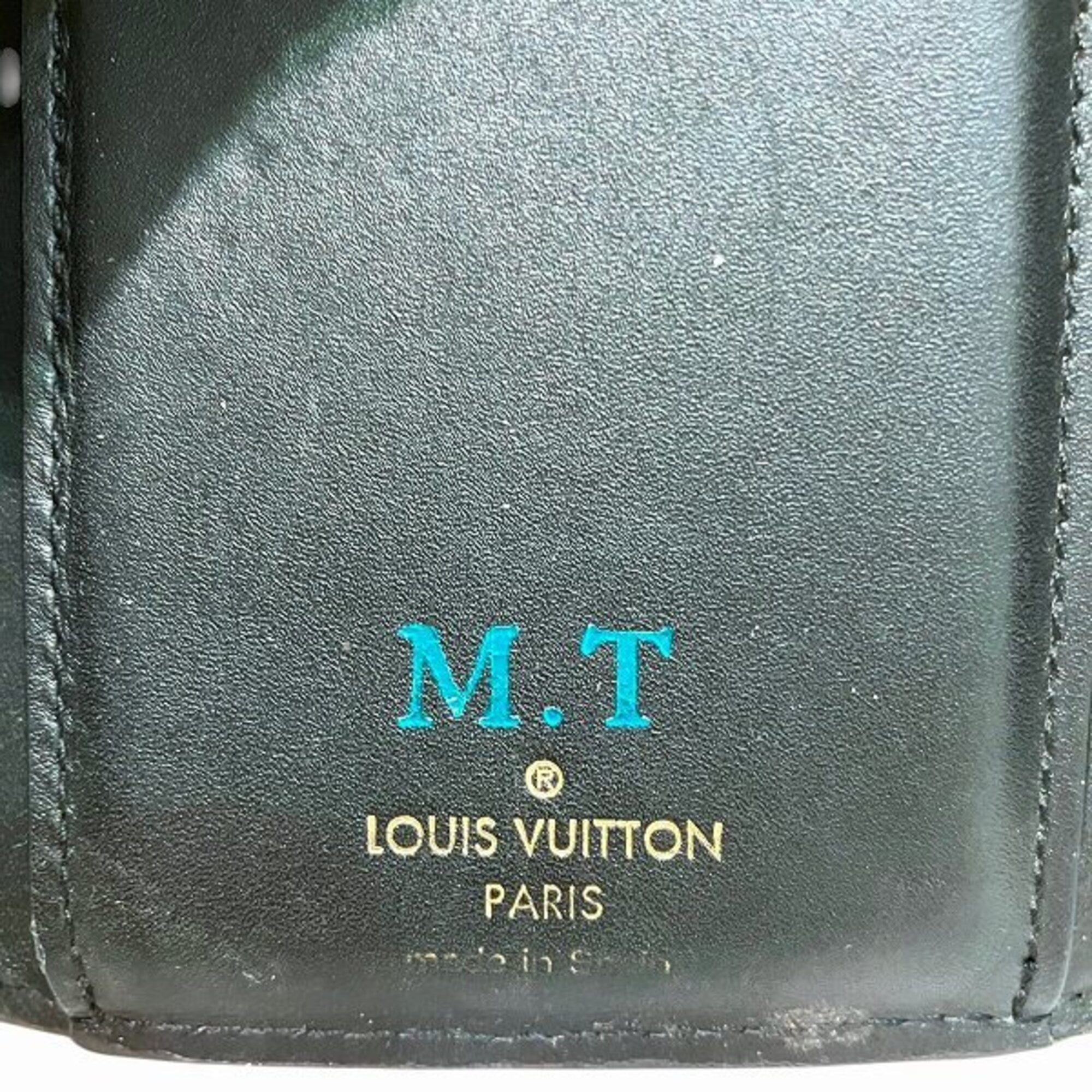 Louis Vuitton Monogram Reverse Brown Leather Wallet (Tri-Fold) (Pre-Owned)