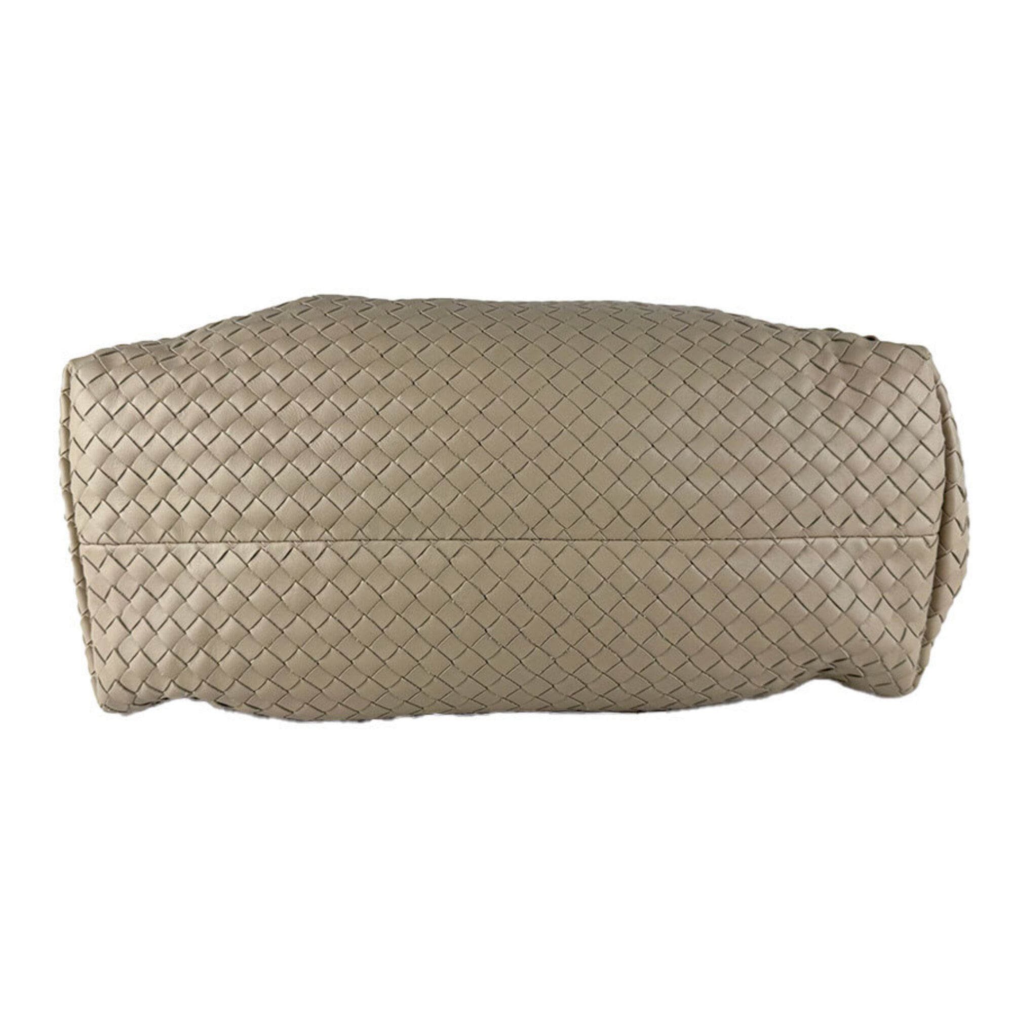 Bottega Veneta Beige Intrecciato Handbag Tote Bag (Pre-Owned)