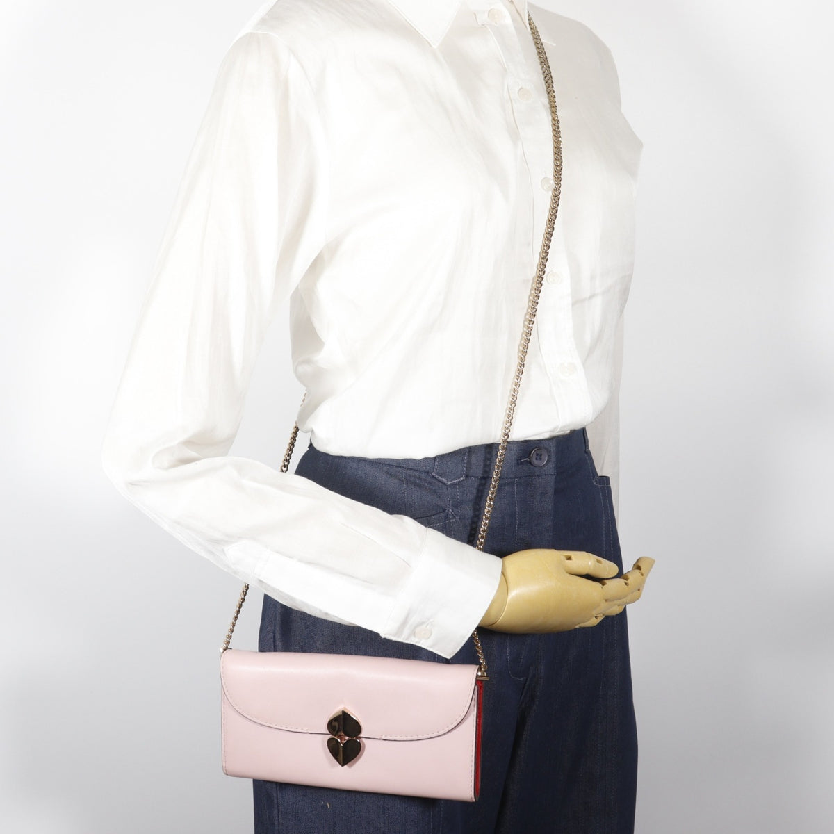 Kate Spade Pink Leather Chain/Shoulder Wallet (Pre-Owned)