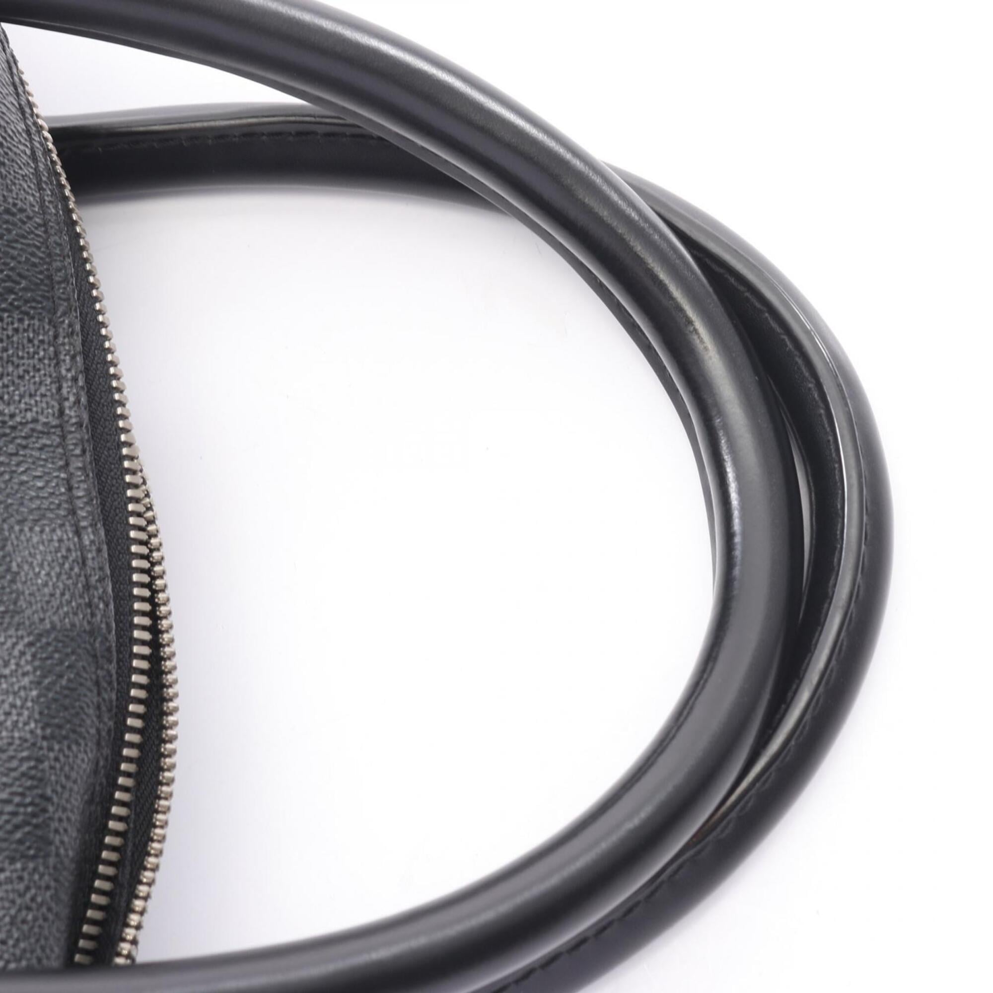 Louis Vuitton Black Damier Graphite Coated Canvas Leather Briefcase Handbag (Pre-Owned)