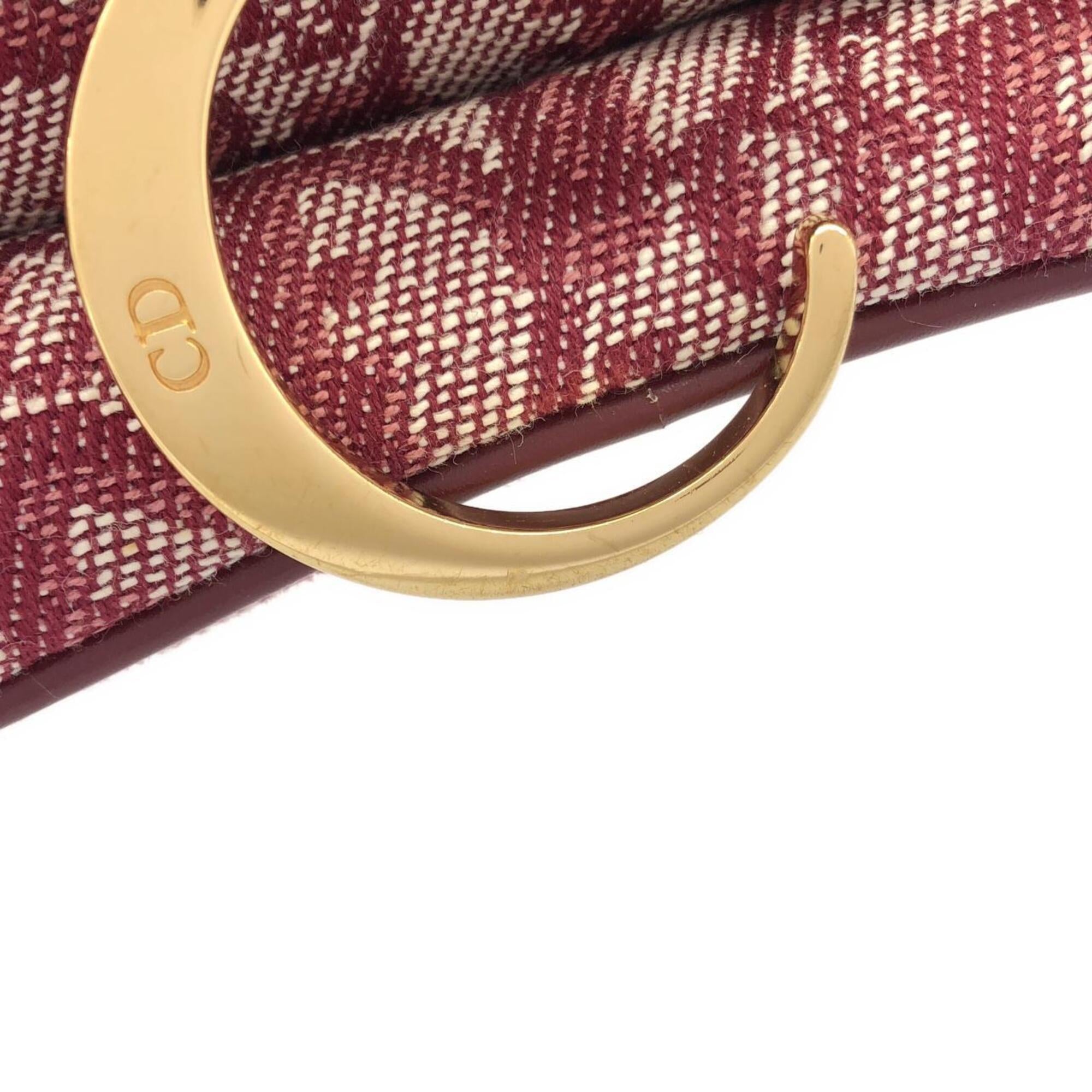 Christian Dior Bordeaux Canvas Shoulder Bag (Pre-Owned)
