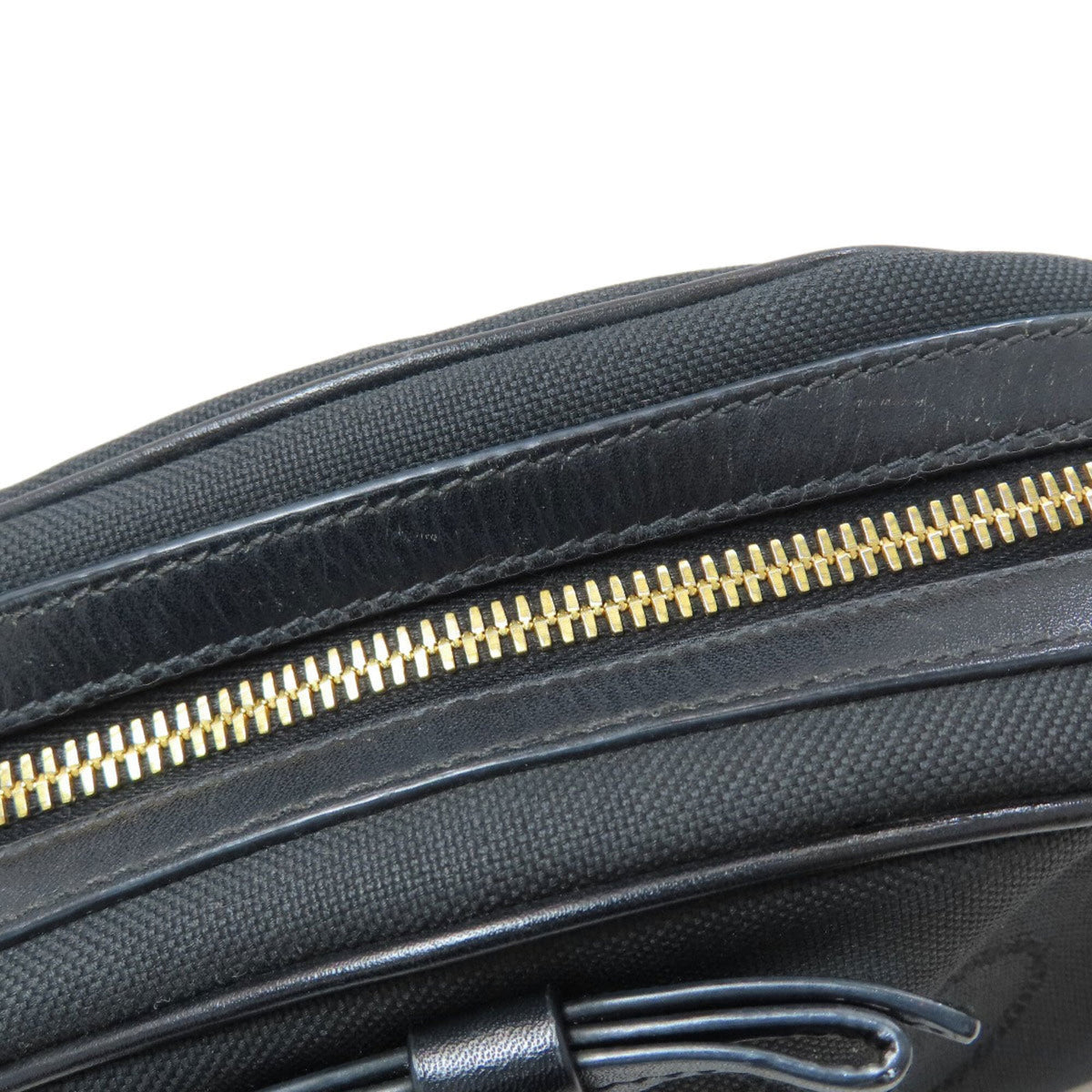 Prada Black Canvas Shoulder Bag (Pre-Owned)