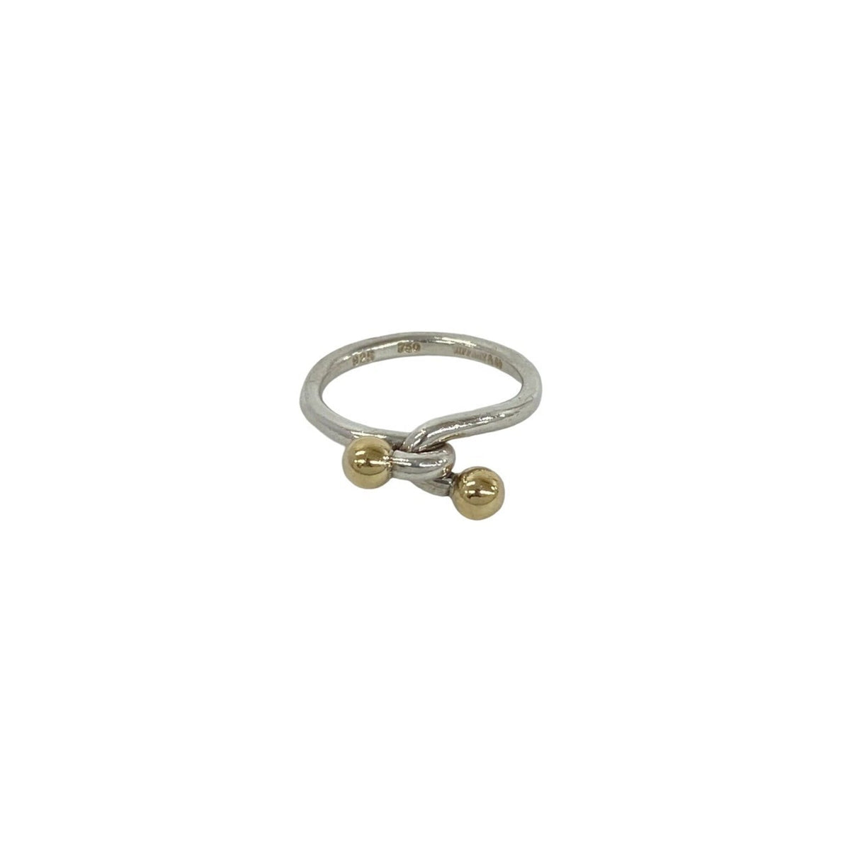 Tiffany Gold Silver Yellow Gold (18K) Silver 925 Band Ring (Pre-Owned)