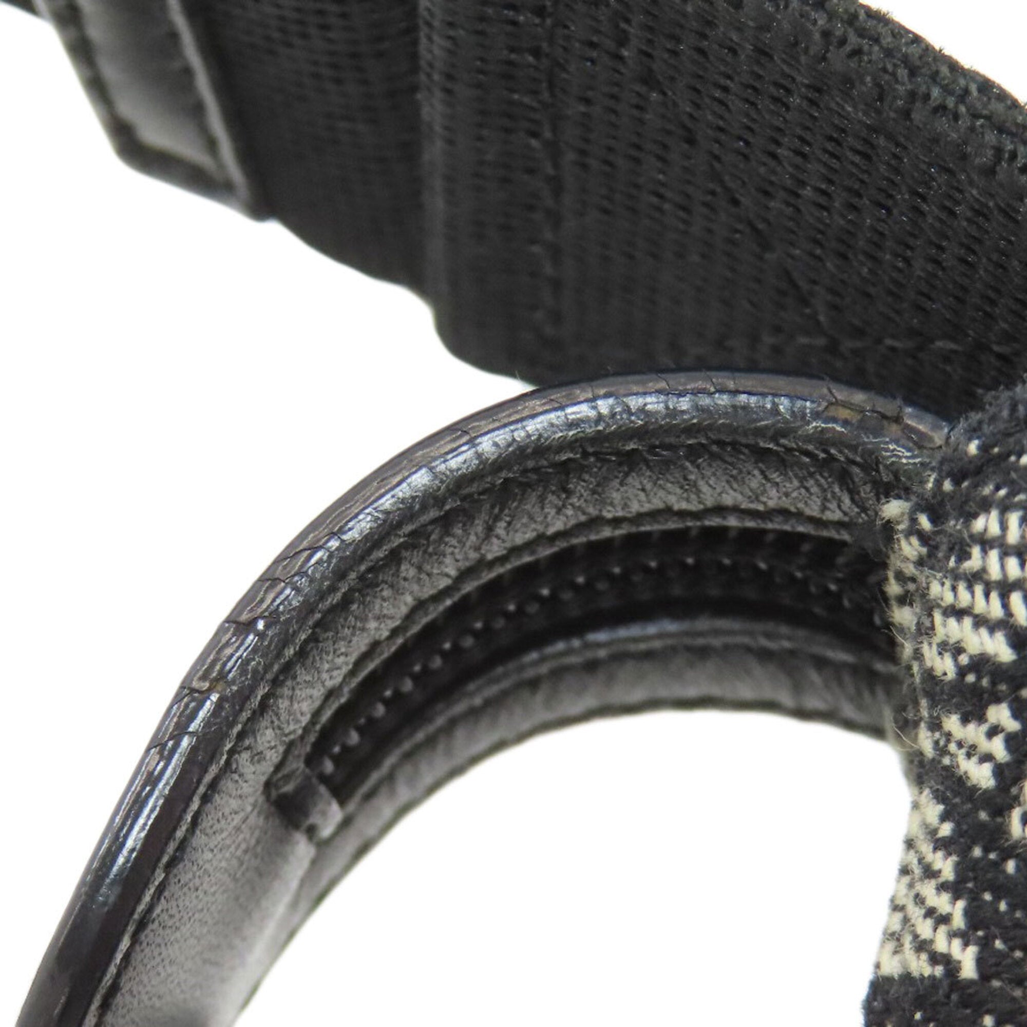 Christian Dior Trotter Black Gray Canvas Shoulder Bag (Pre-Owned)