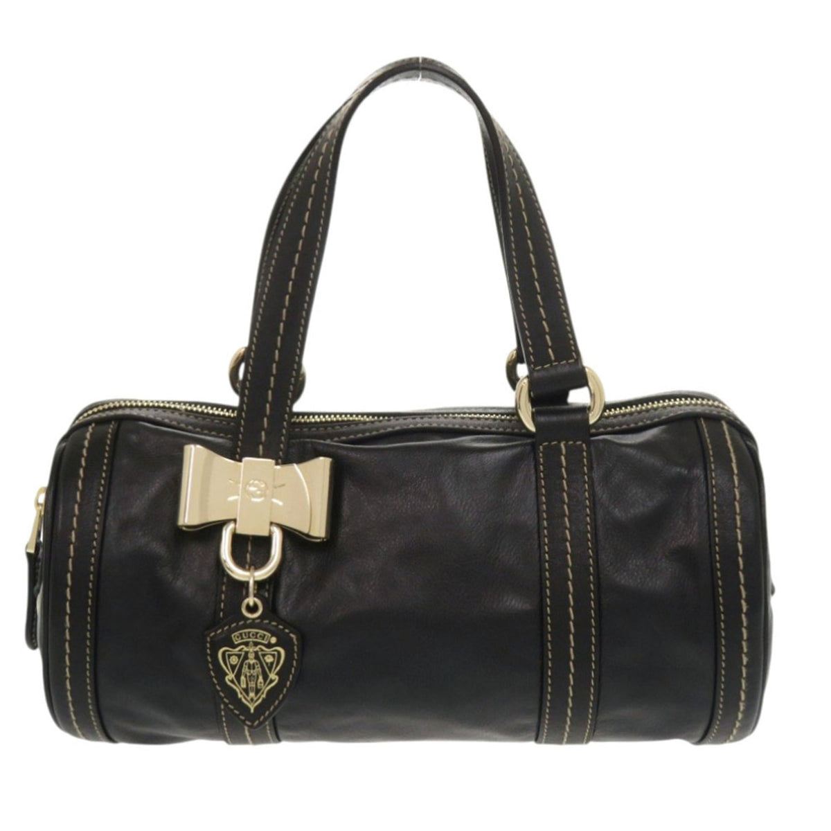 Gucci Black Leather Handbag (Pre-Owned)
