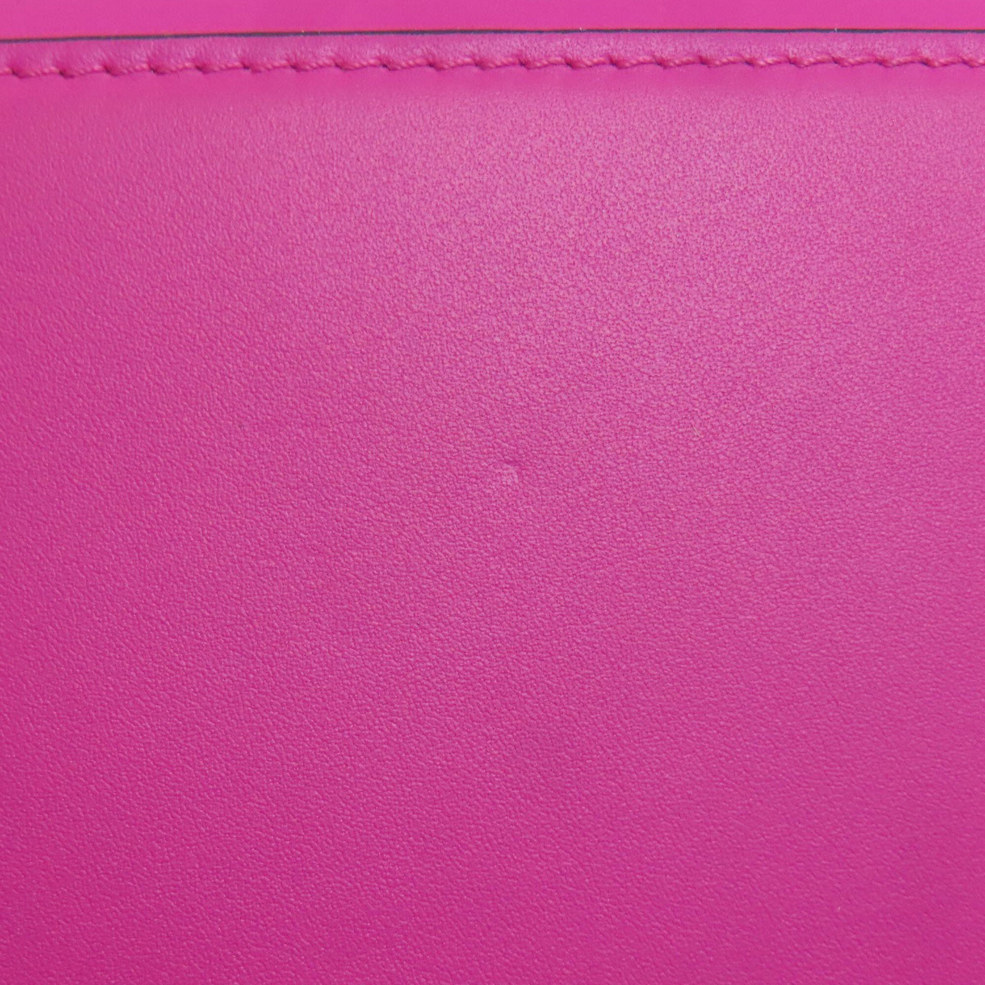 Valextra Pink Leather Handbag (Pre-Owned)