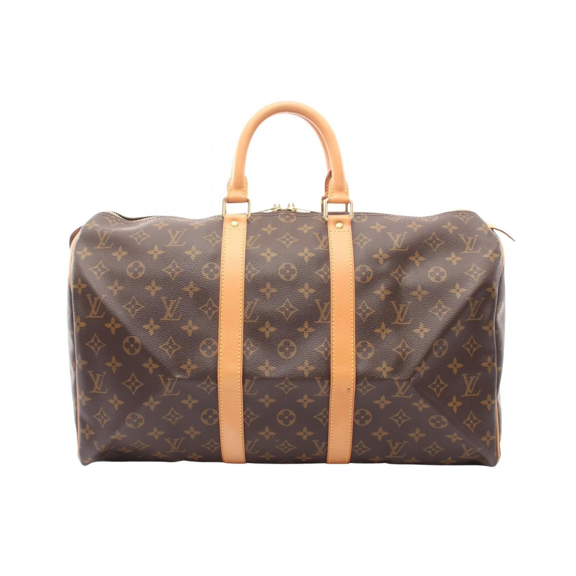 Louis Vuitton Brown Monogram Monogram Leather Coated Canvas Boston Bag Handbag (Pre-Owned)