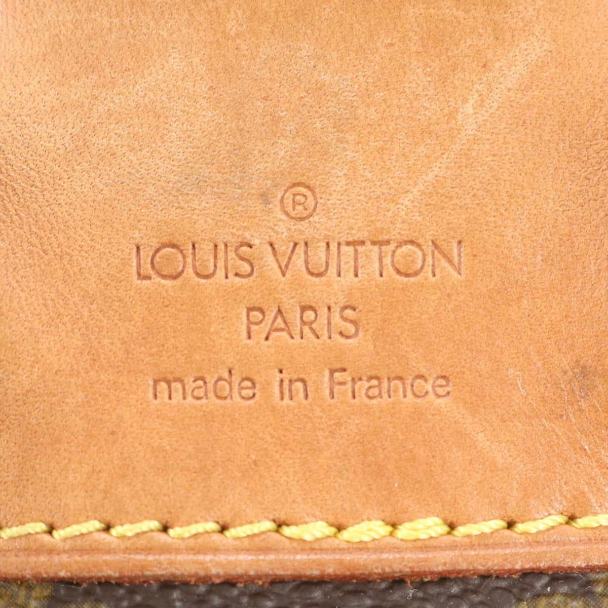 Louis Vuitton Brown Leather Coated Canvas Backpack (Pre-Owned)