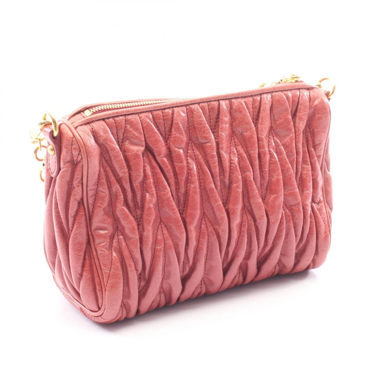 Miu Miu Matelasse Pink Leather Handbag Shoulder Bag (Pre-Owned)