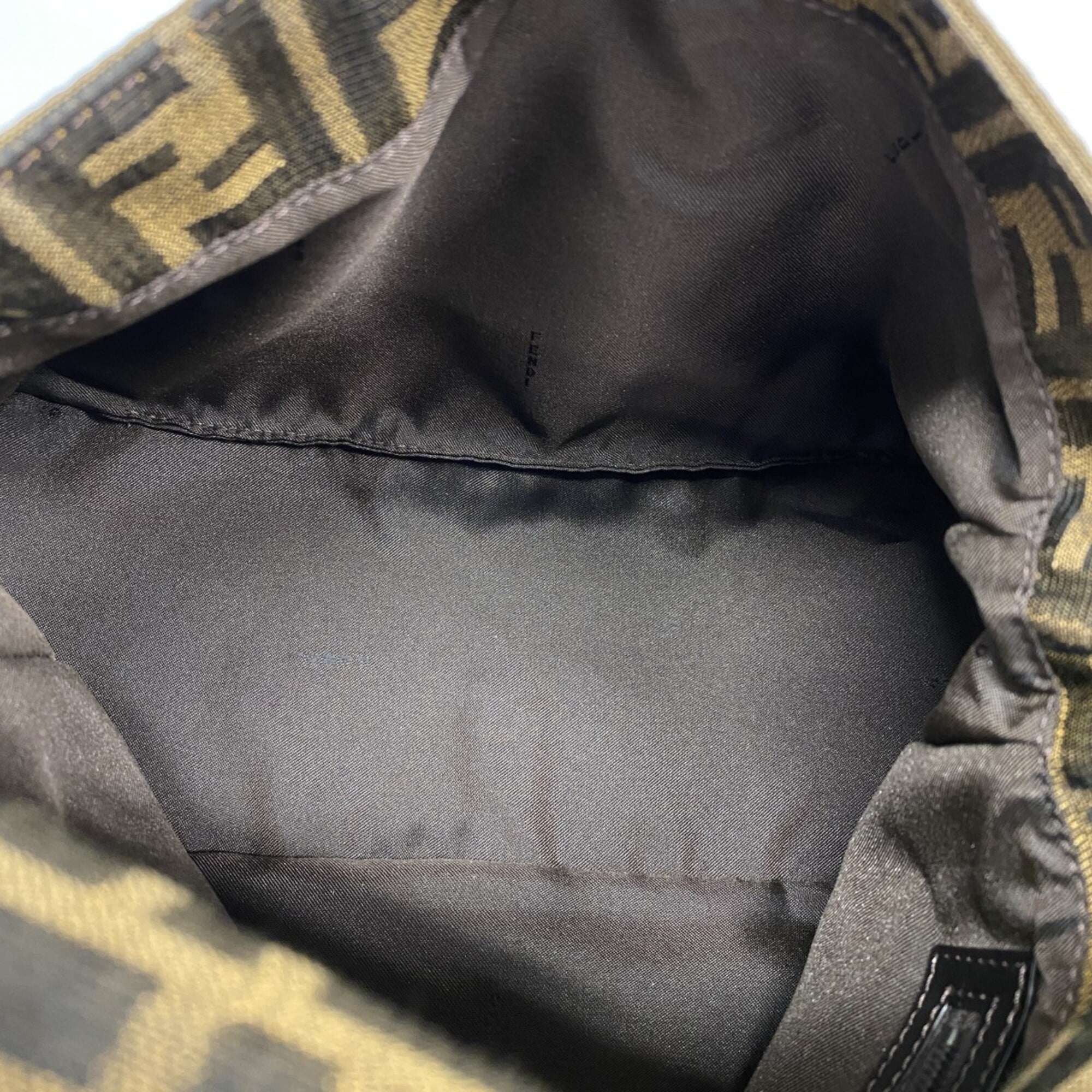 Fendi Brown Nylon Canvas Handbag (Pre-Owned)