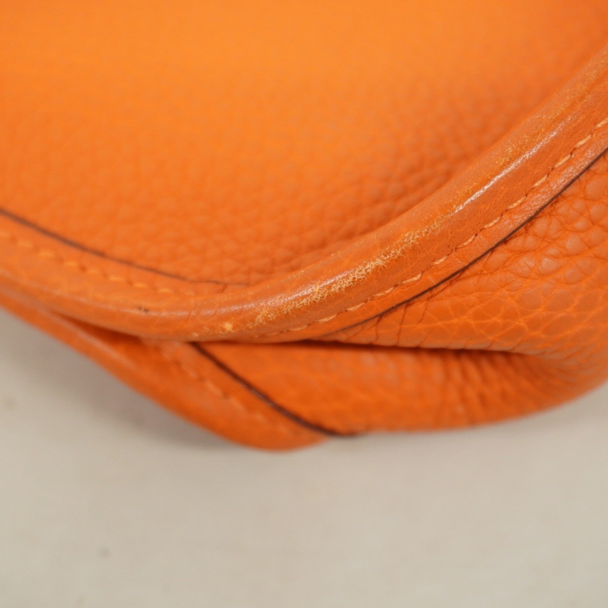 Hermes Orange Taurillon Clemence Leather Shoulder Bag (Pre-Owned)