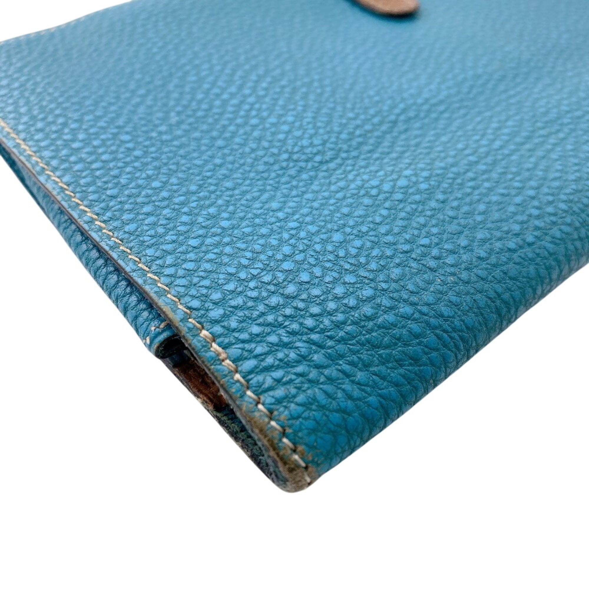Hermes Bicolor Blue Brown Togo Leather (Pre-Owned)