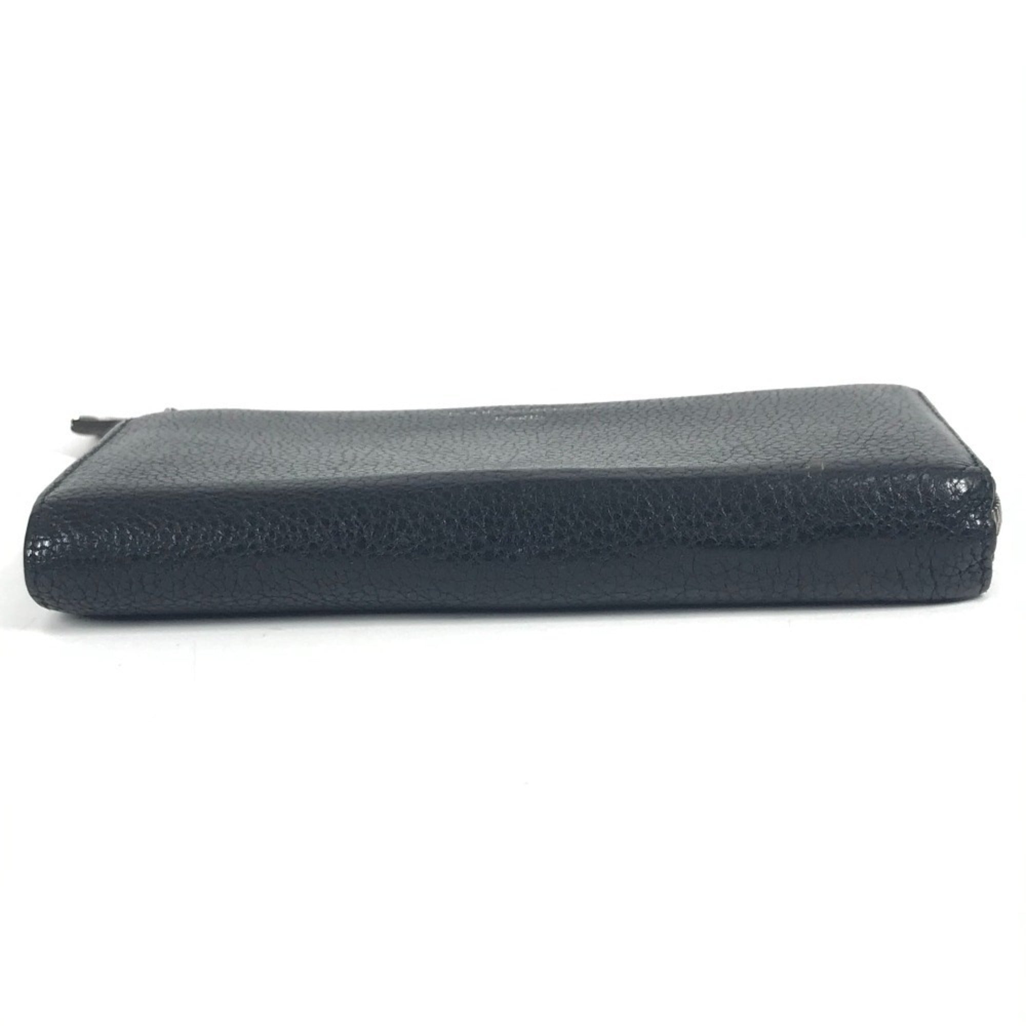 Louis Vuitton Black Leather Long Wallet (Bi-Fold) (Pre-Owned)