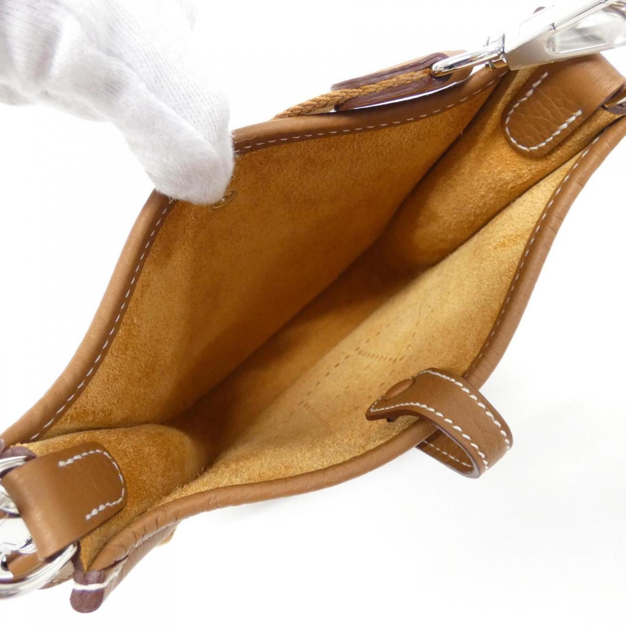 Hermes Evelyne Gold Taurillon Clemence Leather Shoulder Bag (Pre-Owned)