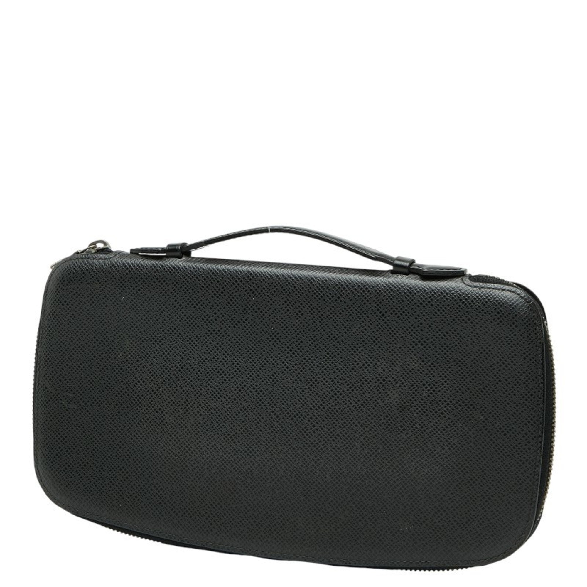 Louis Vuitton Ardoise Black Leather Pouch (Pre-Owned)