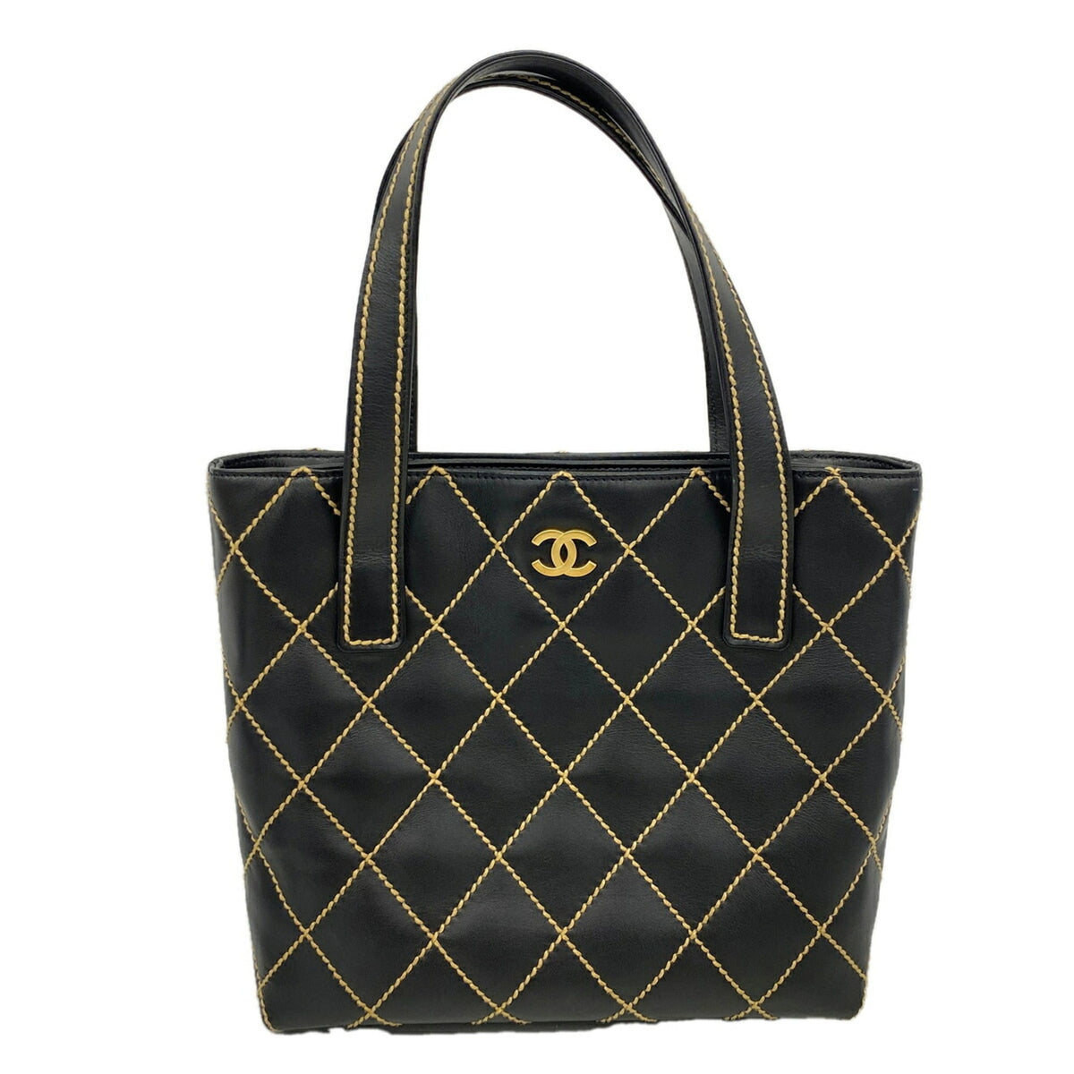 Chanel Black Leather Handbag (Pre-Owned)