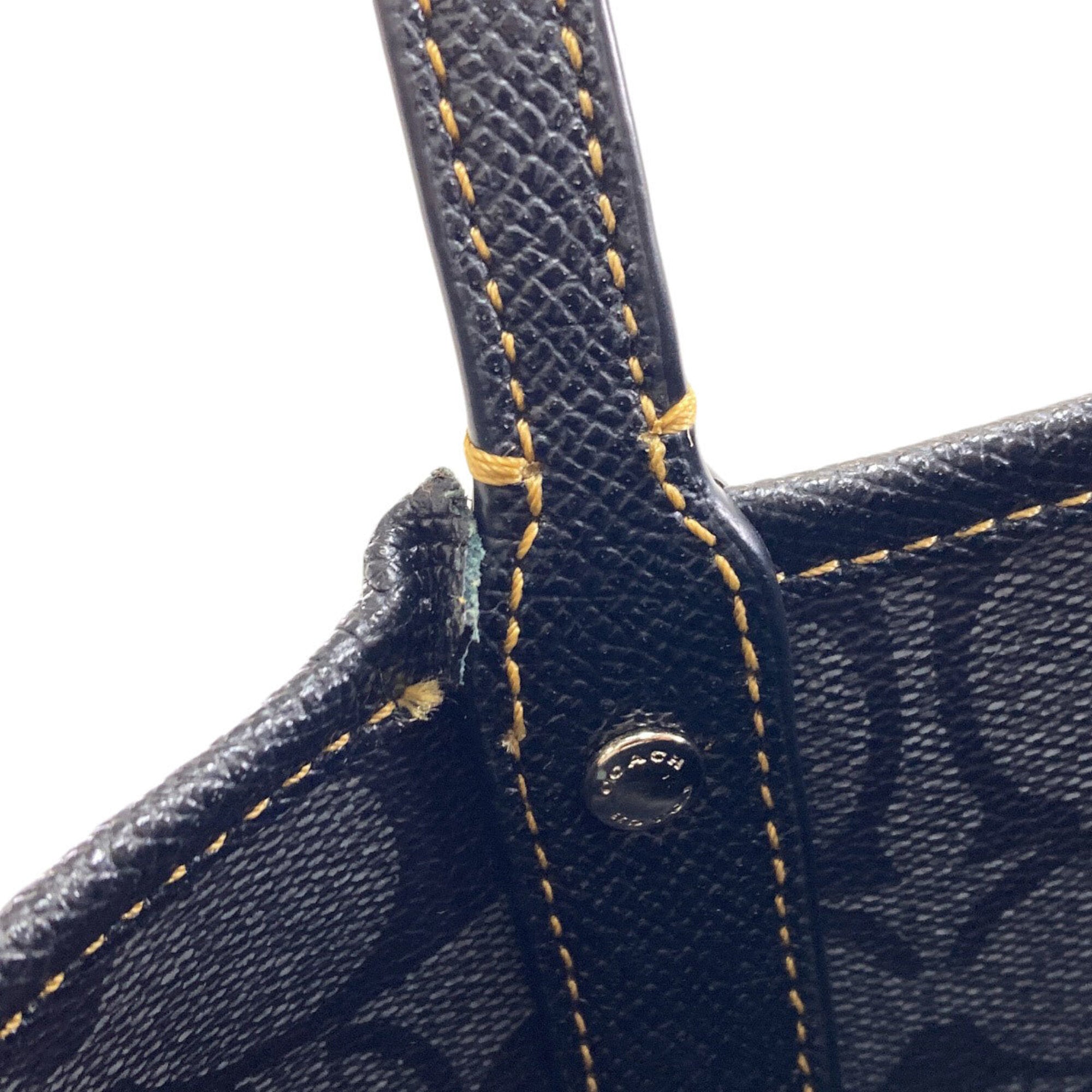 Coach Black Pvc Tote Bag (Pre-Owned)