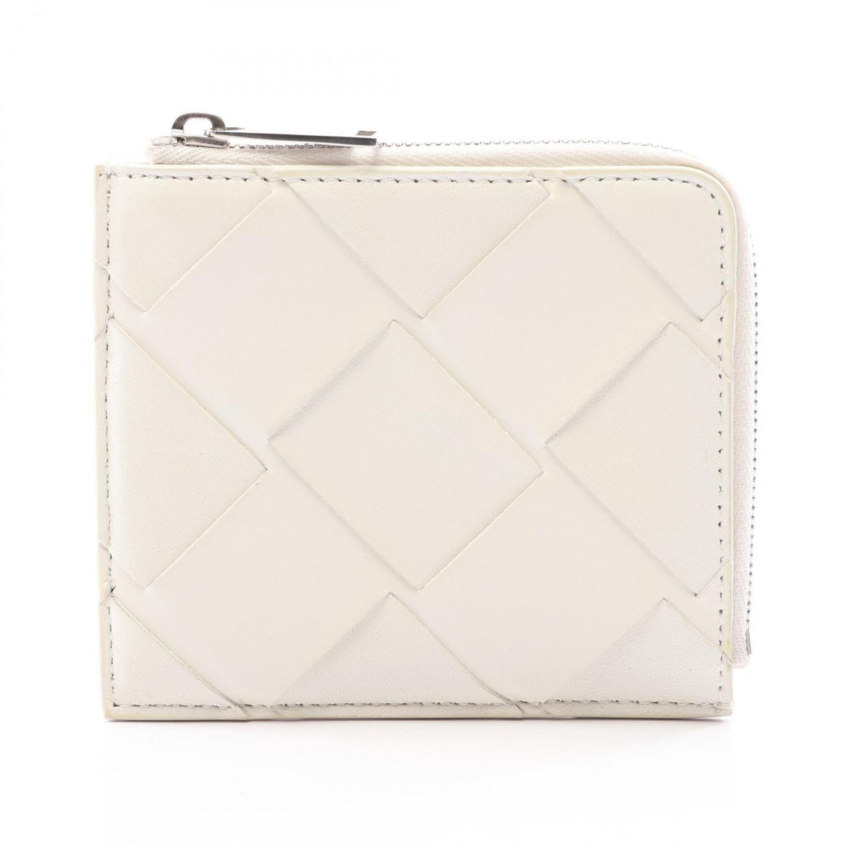 Bottega Veneta White Leather Coin Purse/Coin Case (Pre-Owned)