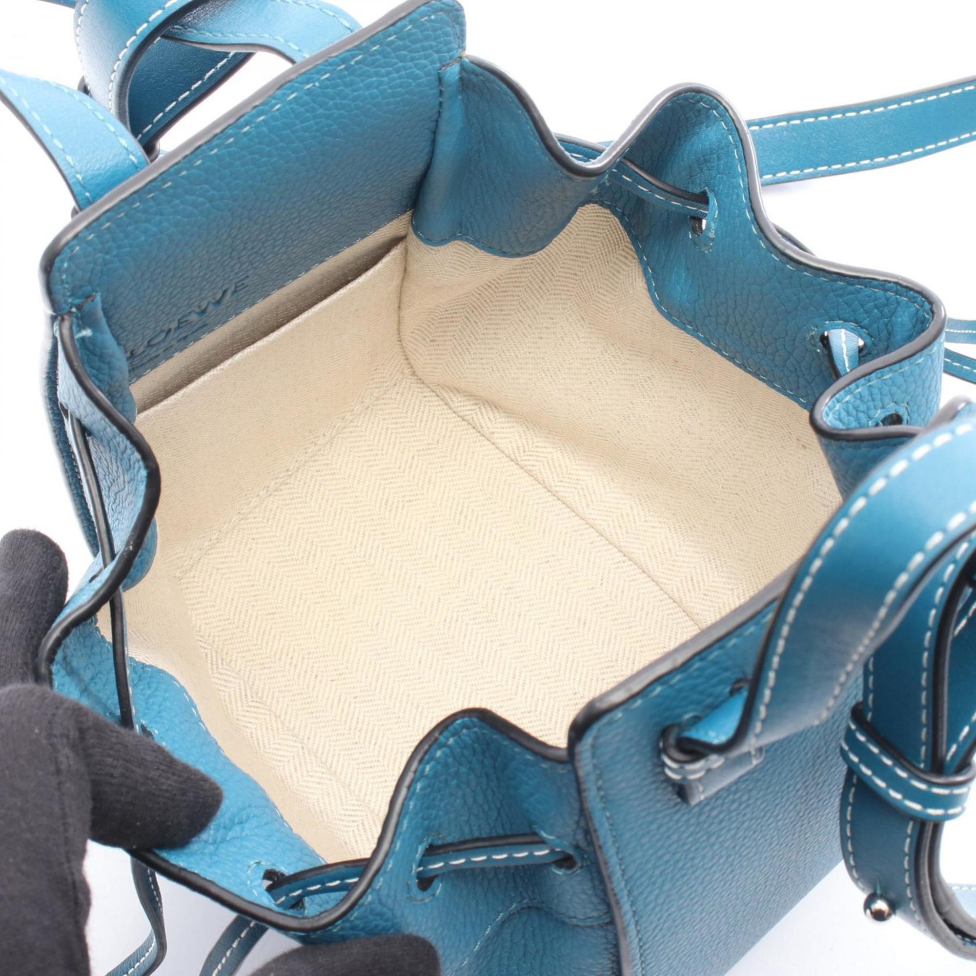 Loewe Blue Leather Handbag (Pre-Owned)