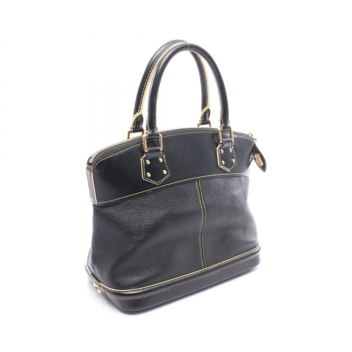 Louis Vuitton Black Leather Handbag (Pre-Owned)