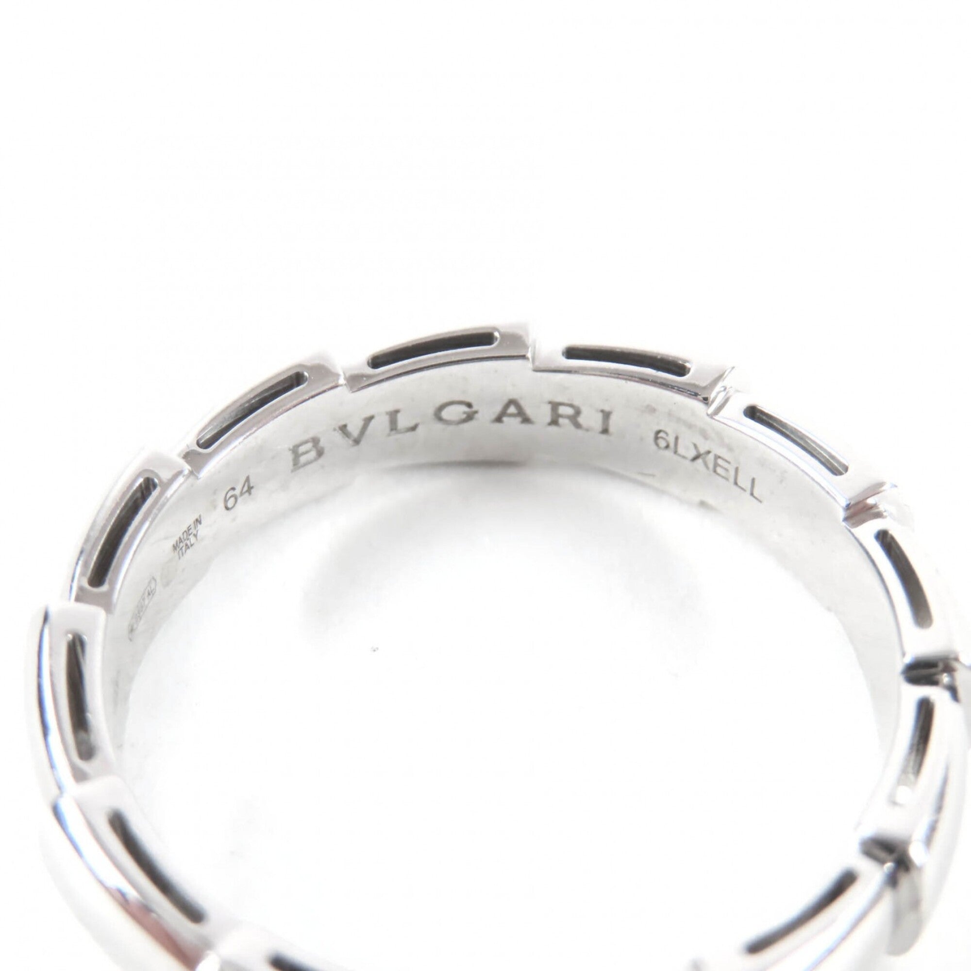 Bvlgari Silver White Gold (18K) Band Ring (Pre-Owned)