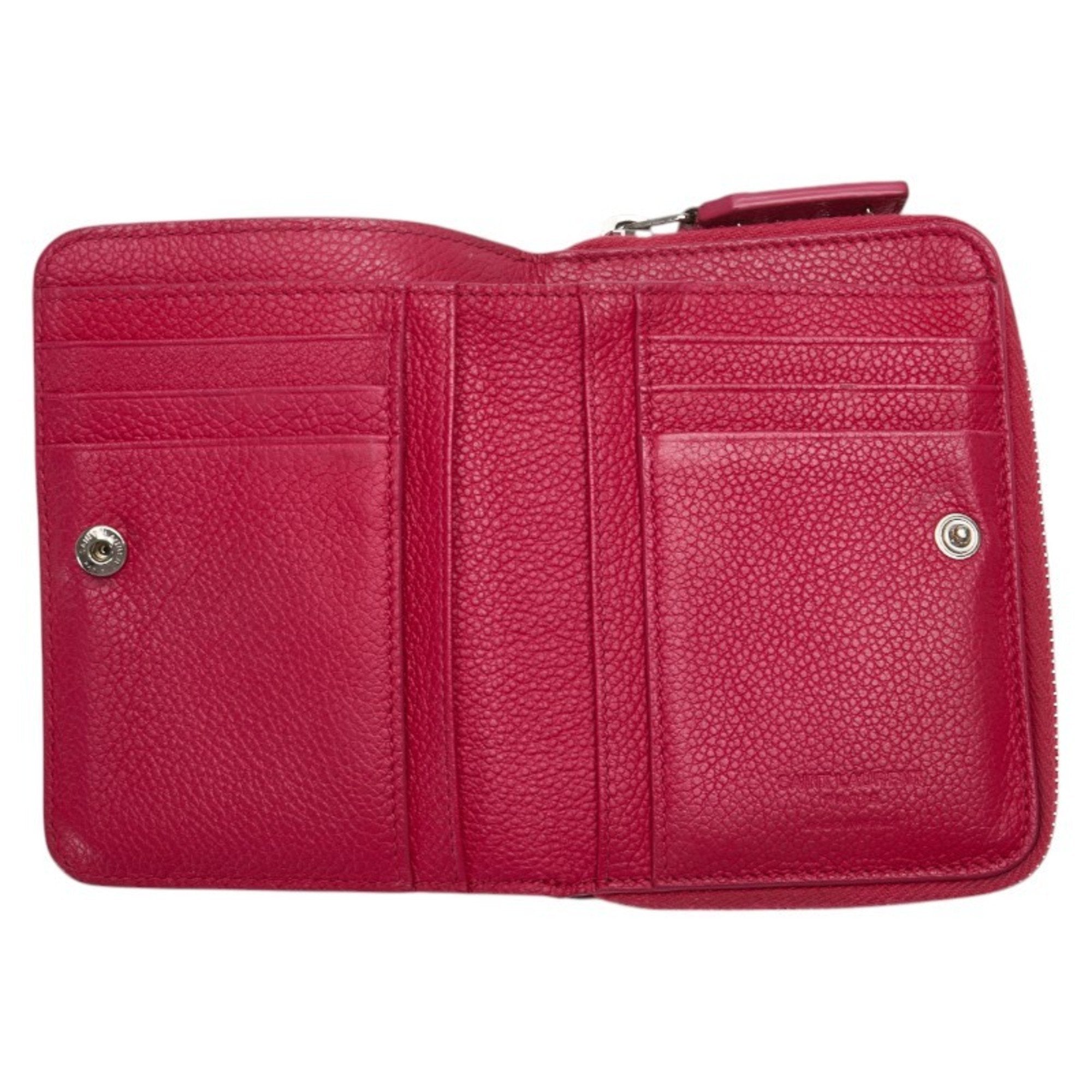 Saint Laurent Pink Leather Wallet (Bi-Fold) (Pre-Owned)
