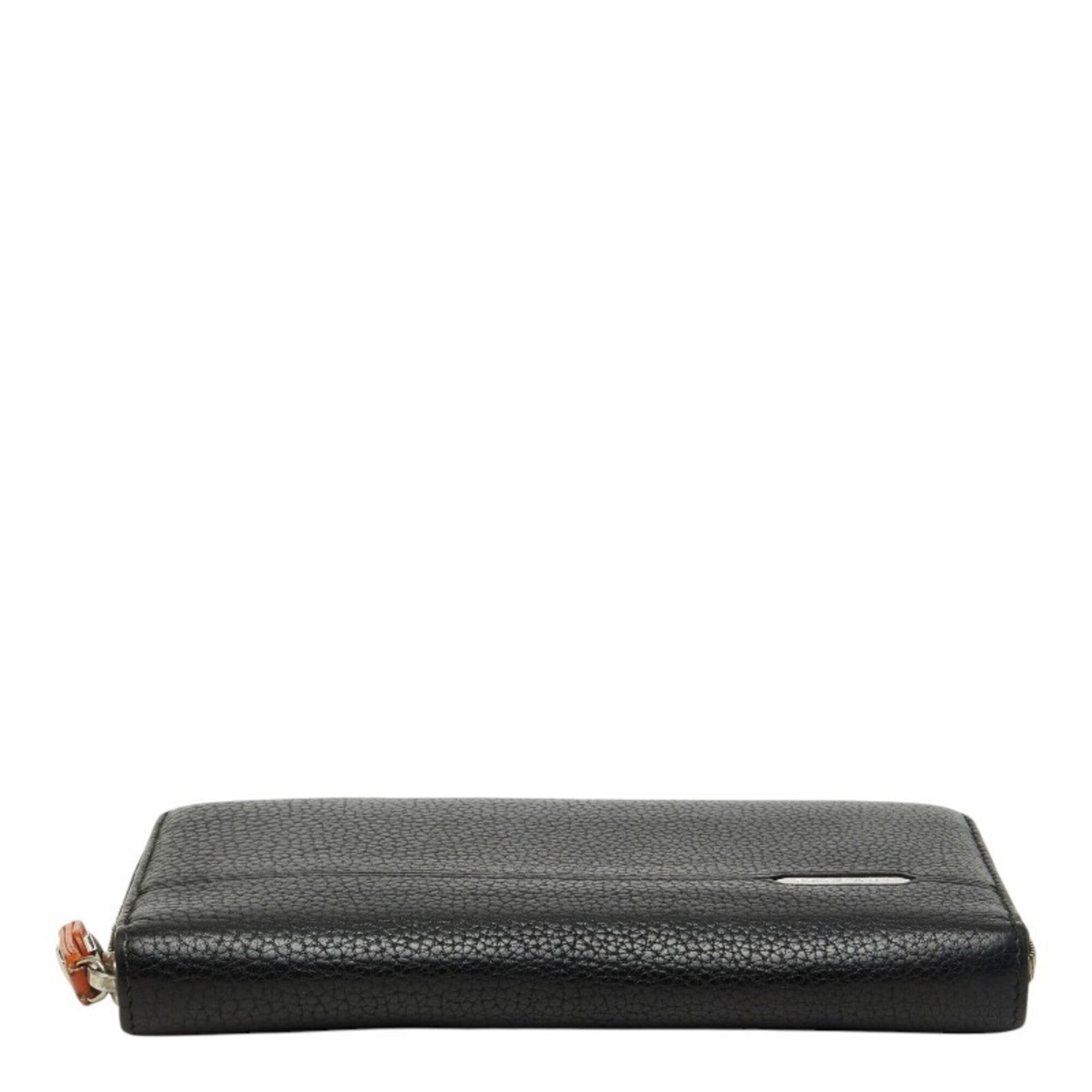 Bvlgari Black Leather Coin Purse/Coin Case (Pre-Owned)