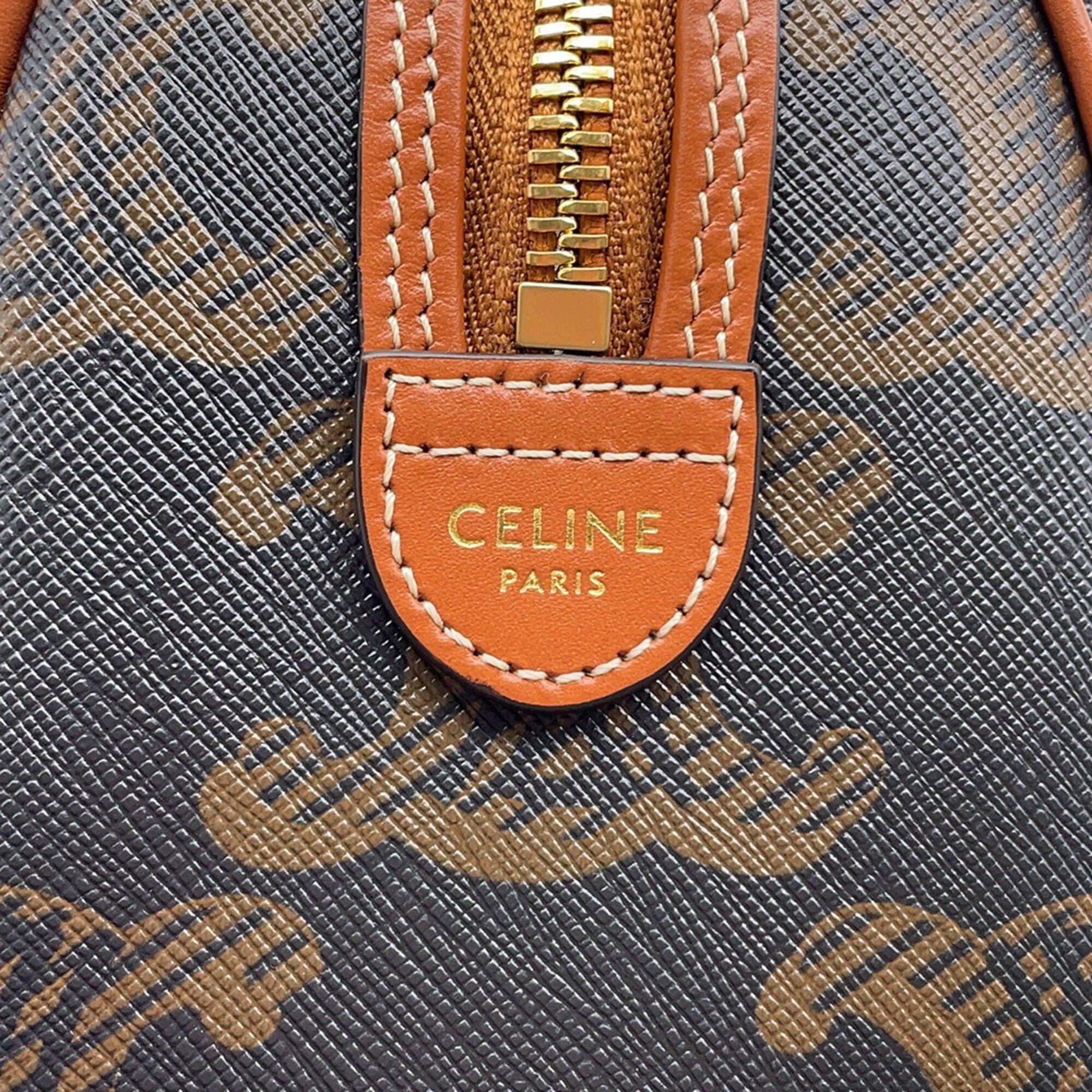 Celine Camel Pvc Leather Handbag Shoulder Bag (Pre-Owned)