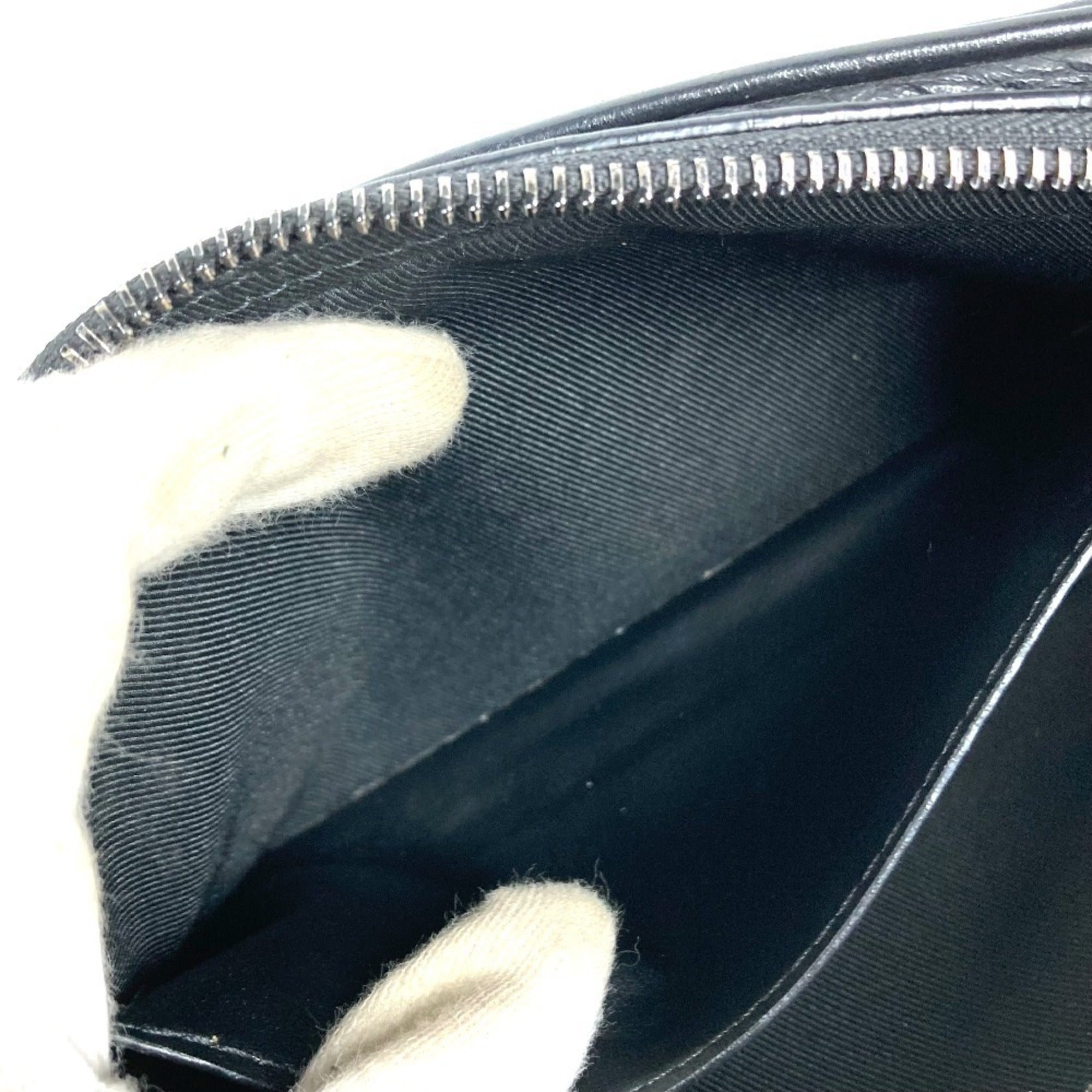 Louis Vuitton Black Noir Leather Clutch Bag Pouch (Pre-Owned)
