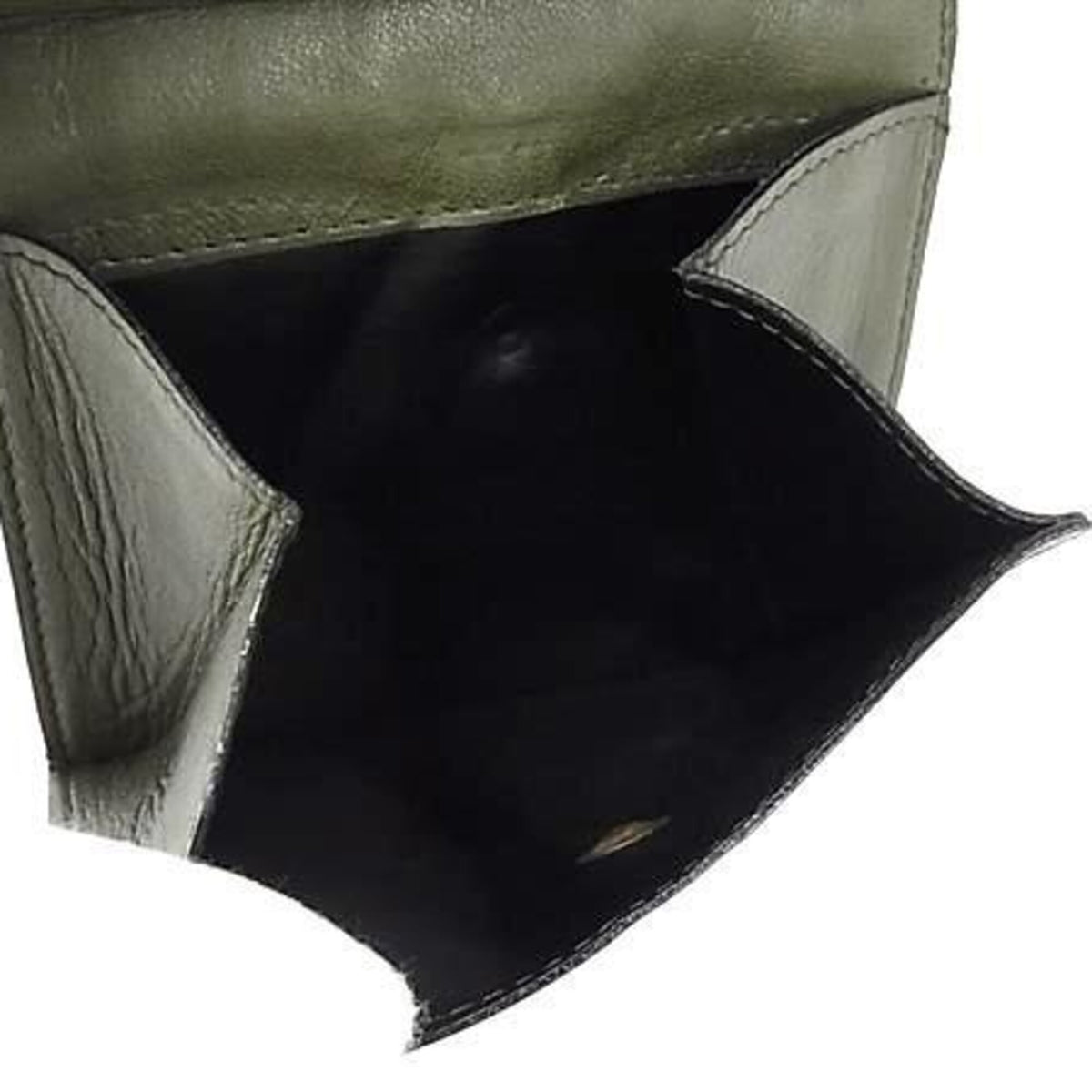Bottega Veneta Intrecciato Khaki Leather Wallet (Bi-Fold) (Pre-Owned)
