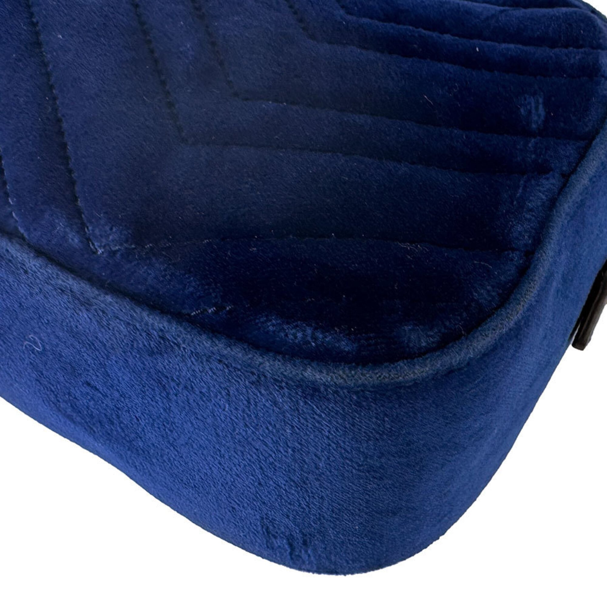Gucci Dark Blue Velvet Shoulder Bag (Pre-Owned)