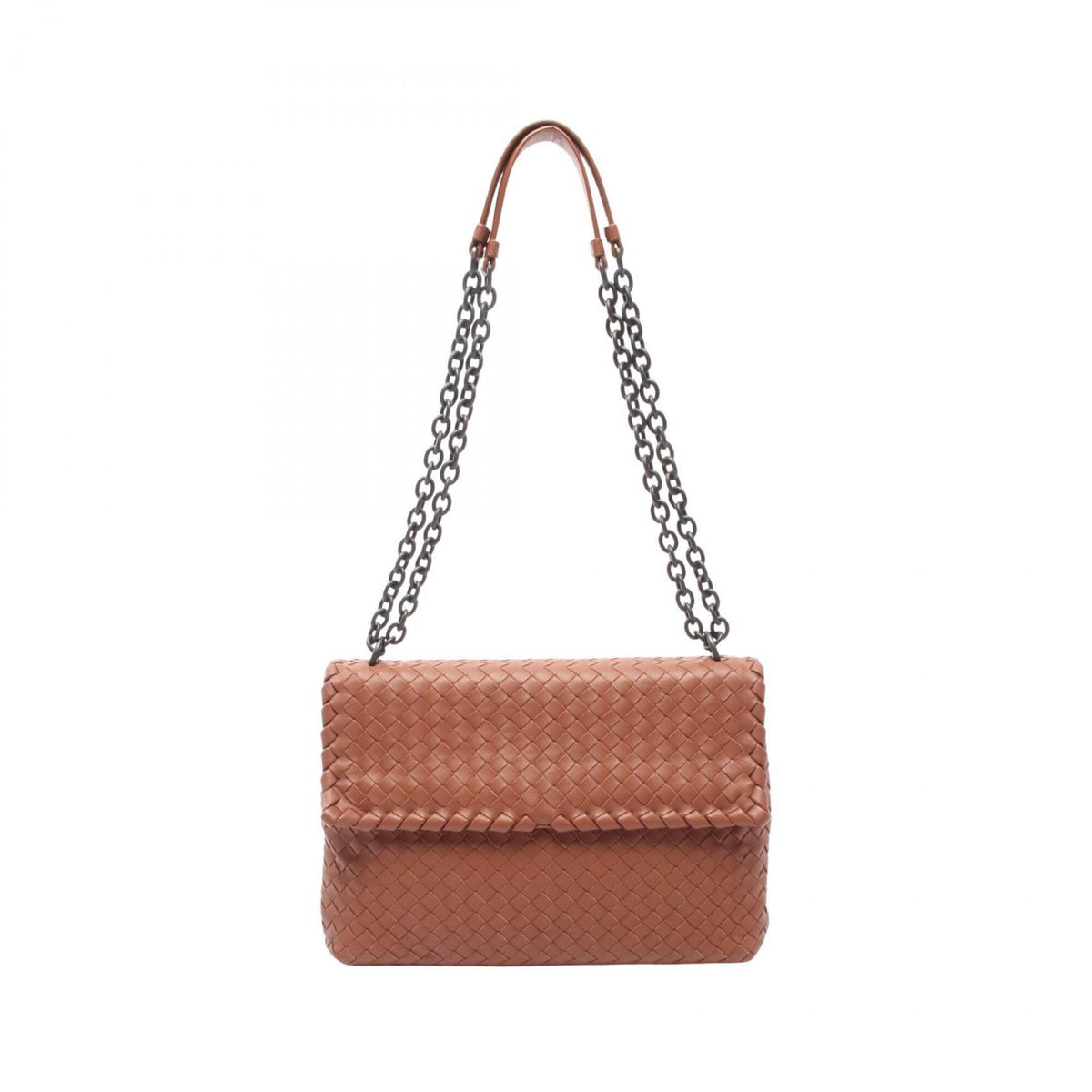 Bottega Veneta Brown Leather Handbag Shoulder Bag (Pre-Owned)
