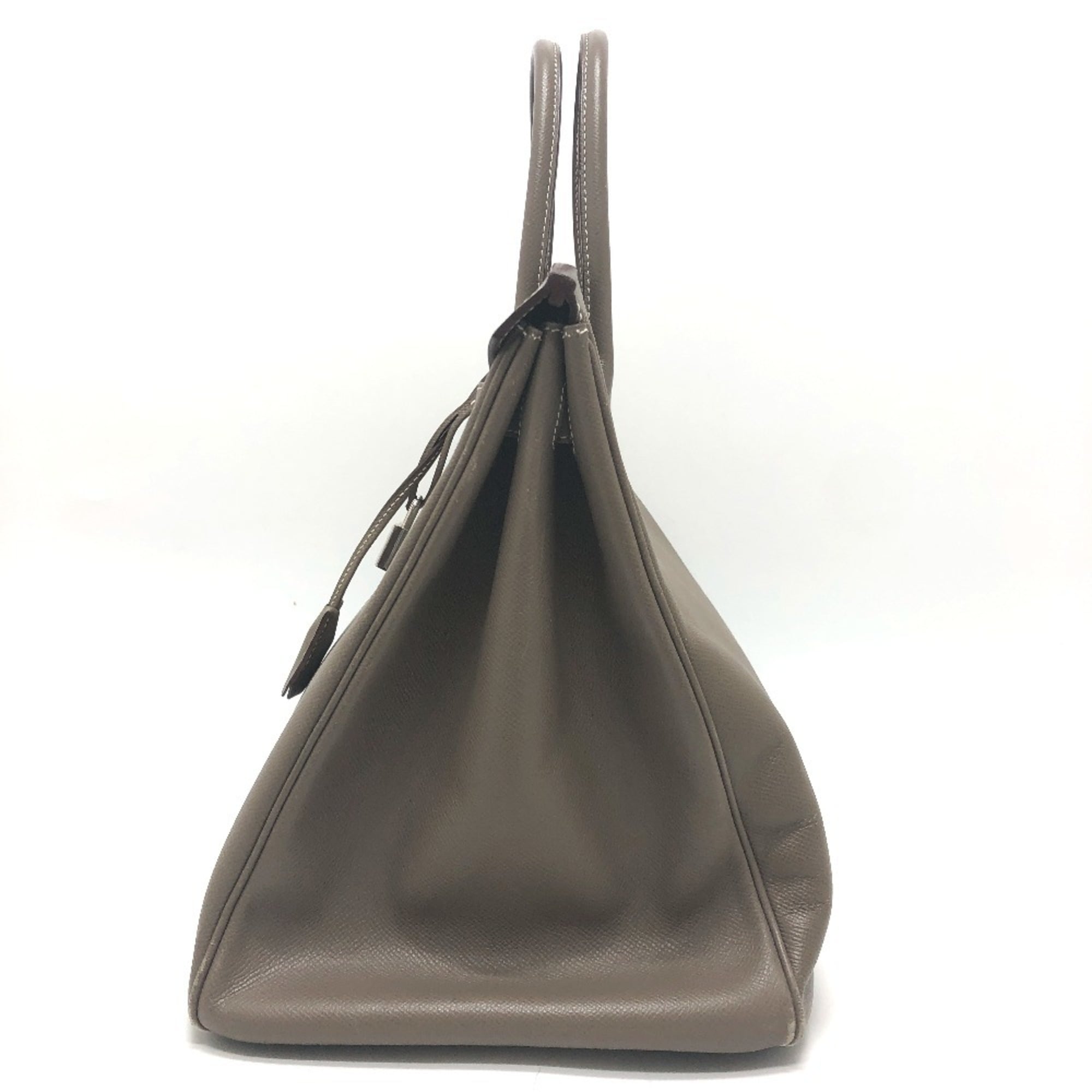 Hermes Brown Etoupe Gray Epsom Leather Handbag Tote Bag (Pre-Owned)