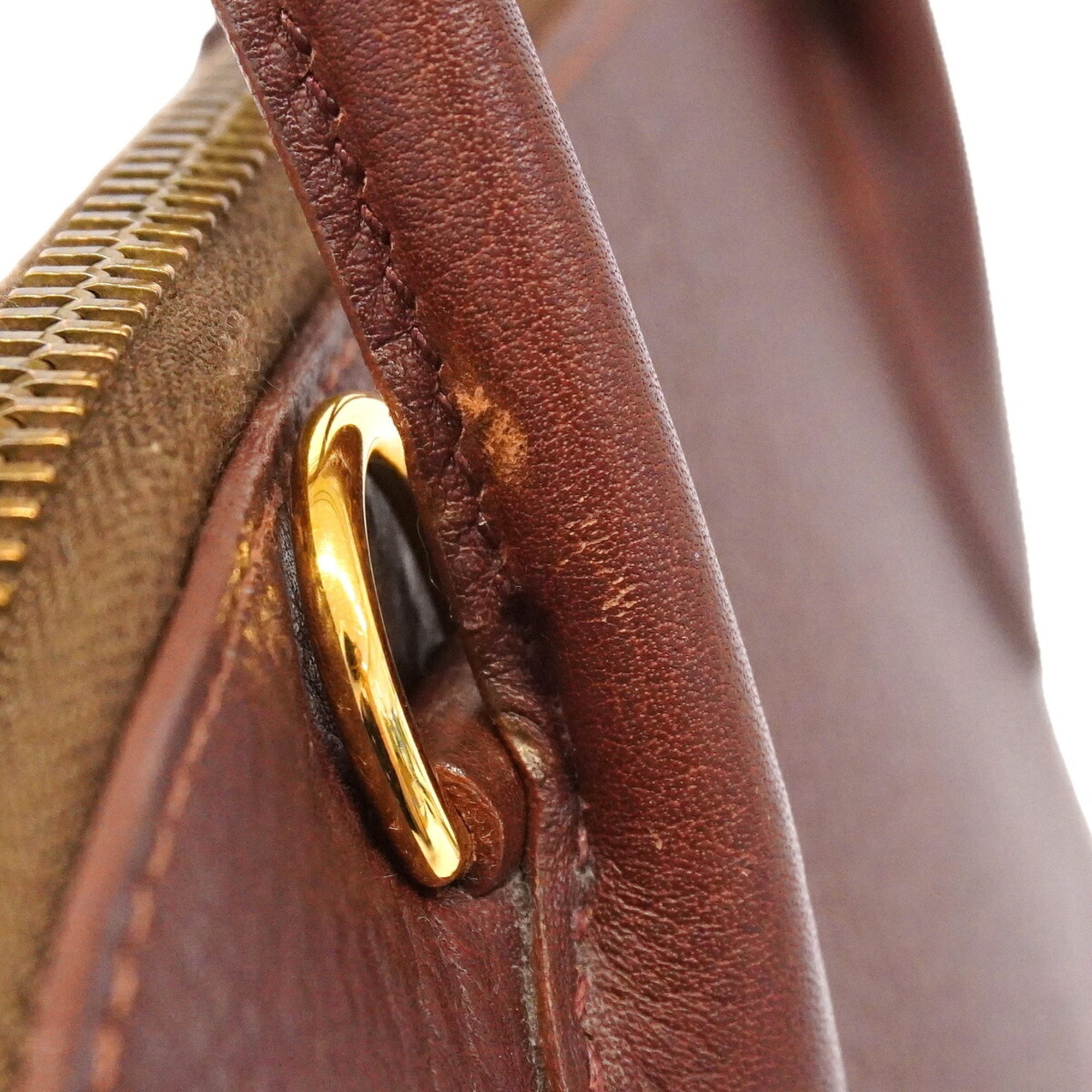 Hermes Noisette Fjord Leather Handbag (Pre-Owned)