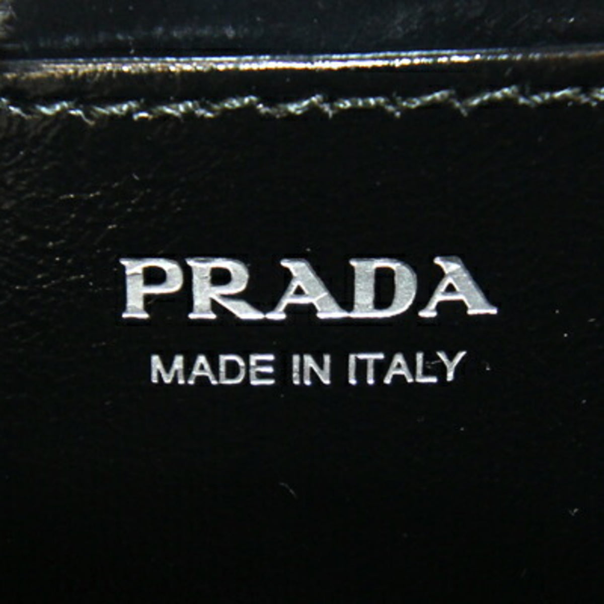 Prada Black Leather Coin Purse/Coin Case (Pre-Owned)