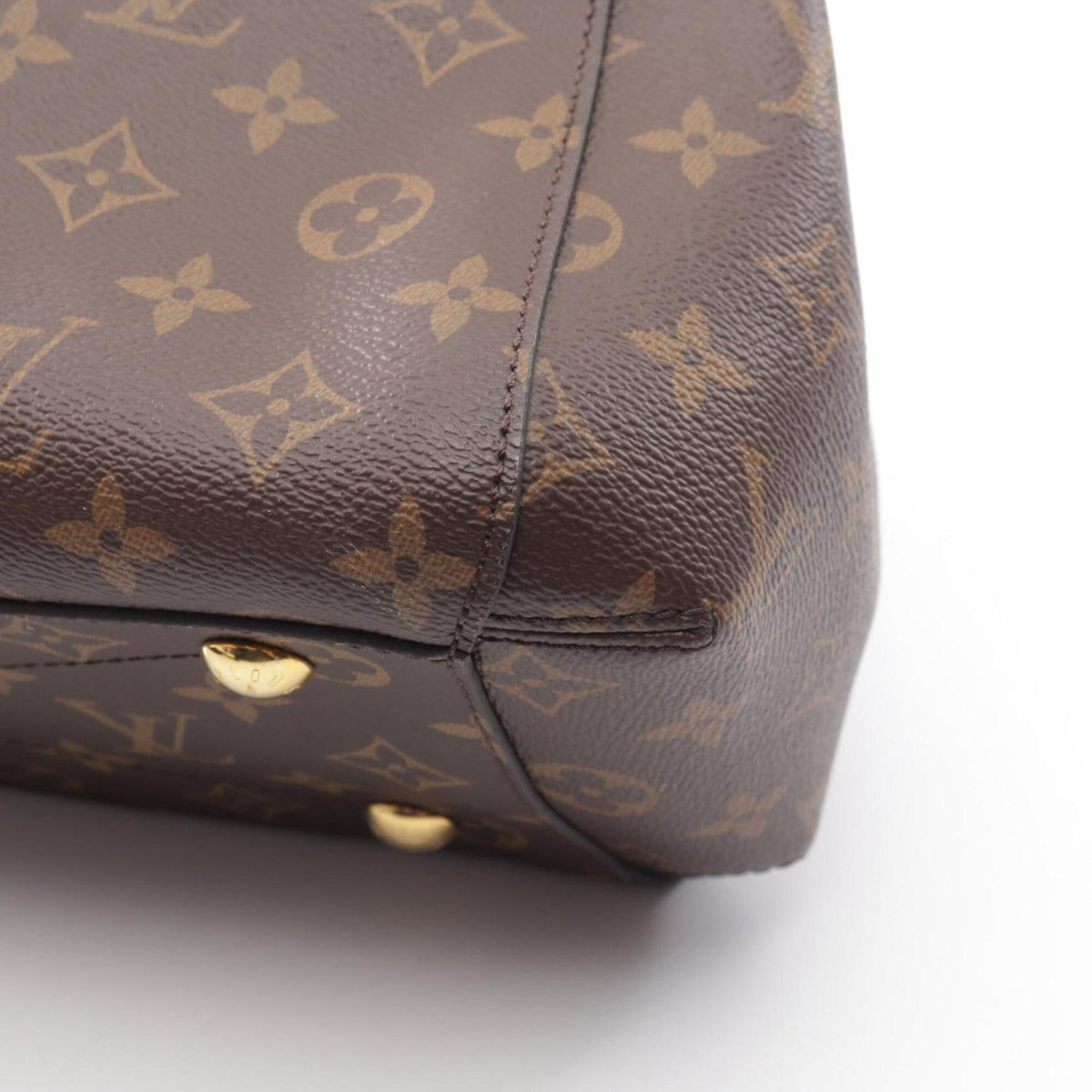 Louis Vuitton Brown Pvc Coated Canvas Leather Handbag (Pre-Owned)