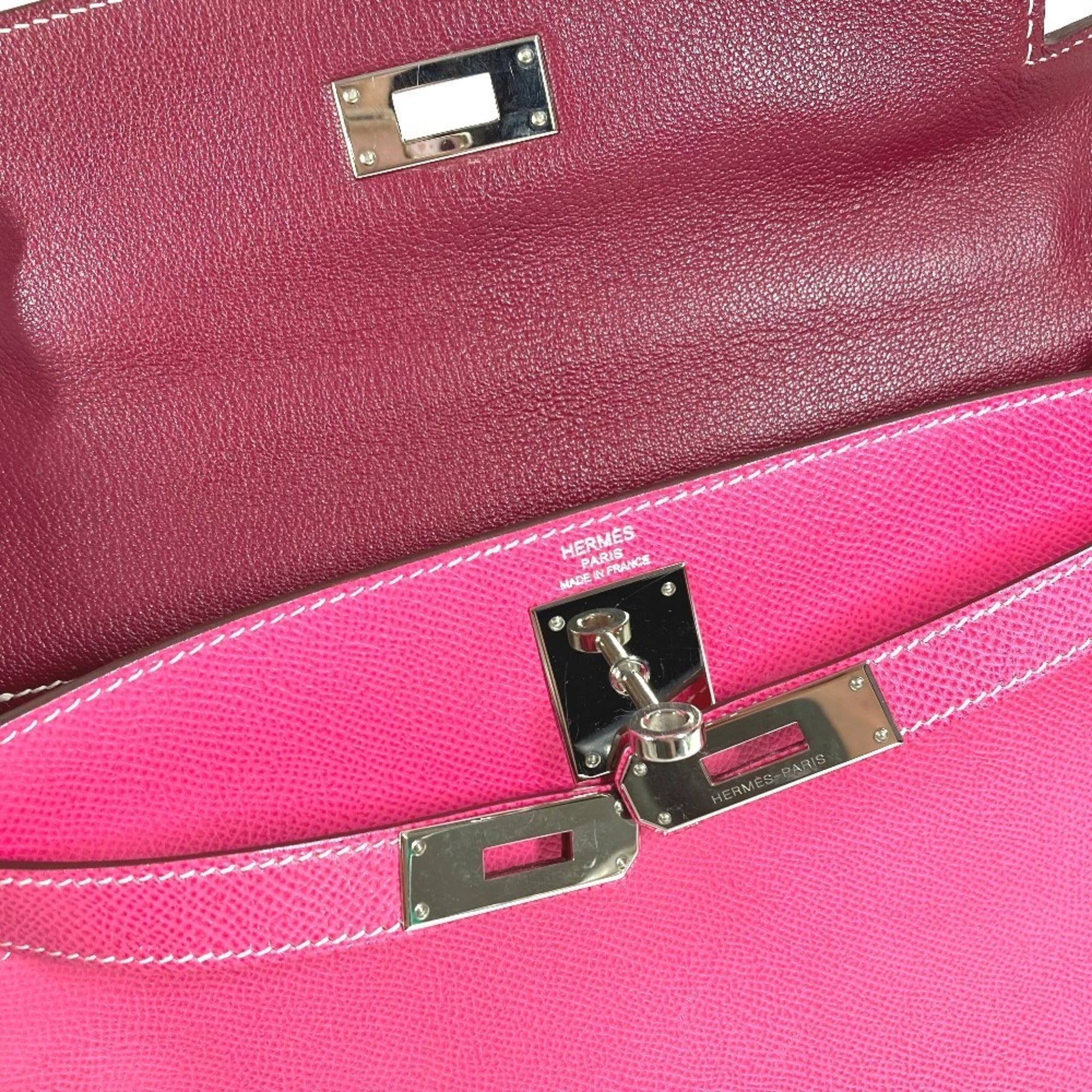 Hermes Pink Epsom Leather Handbag Shoulder Bag (Pre-Owned)