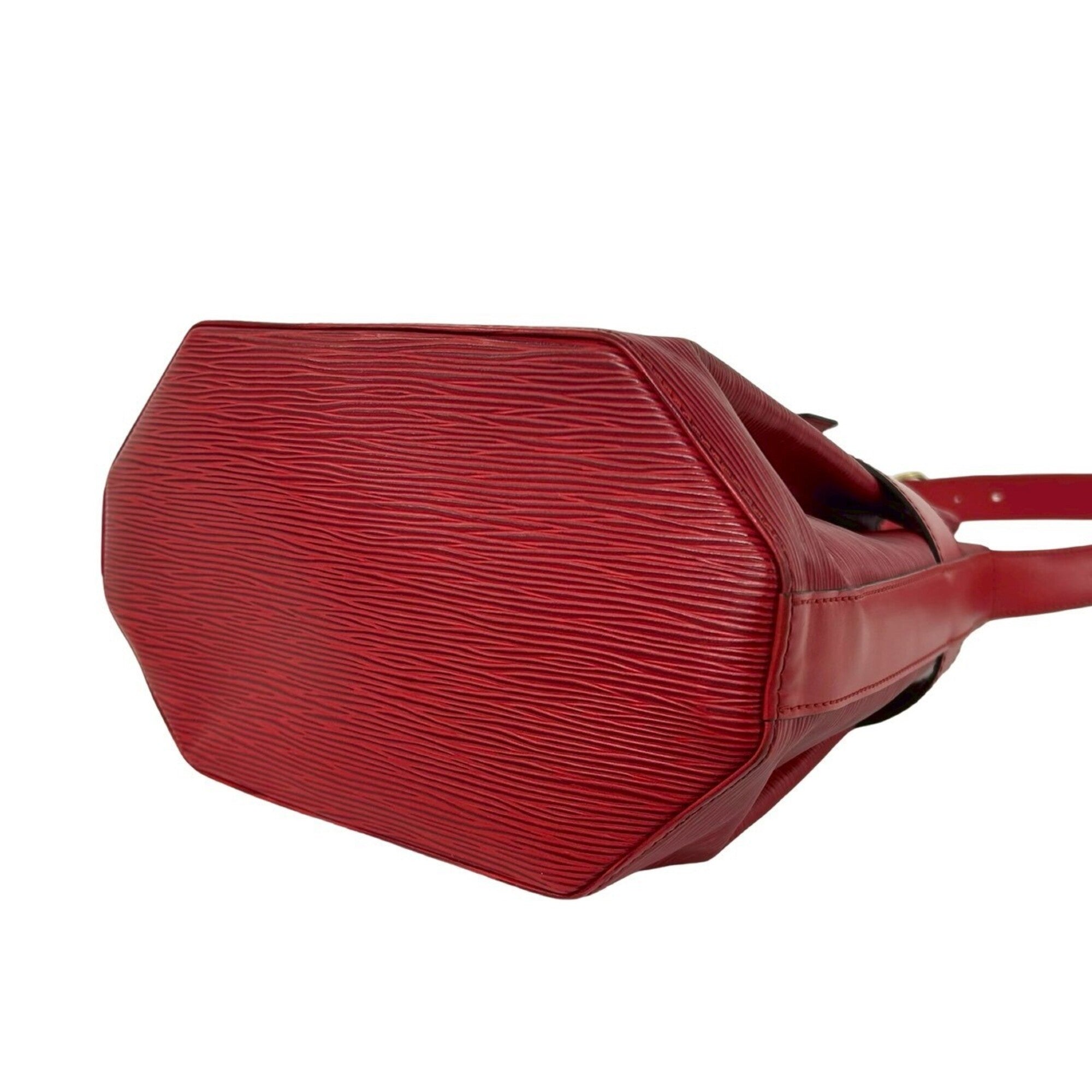 Louis Vuitton Red Color Leather Shoulder Bag (Pre-Owned)