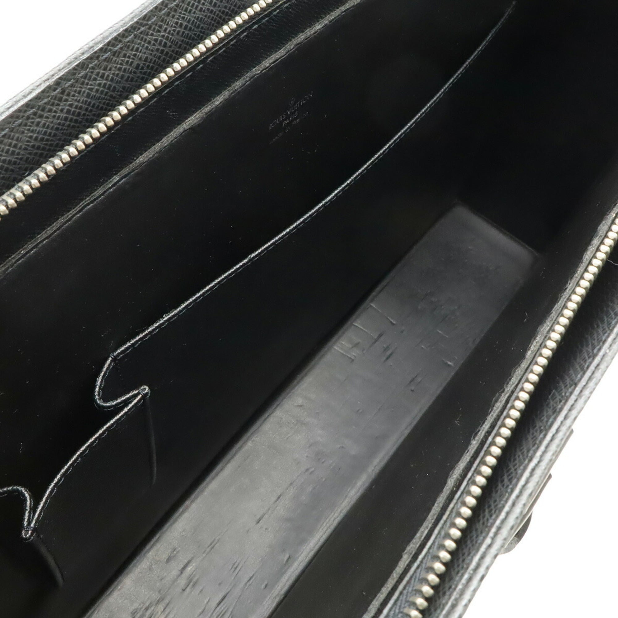Louis Vuitton Ardoise Black Leather Handbag Shoulder Bag (Pre-Owned)