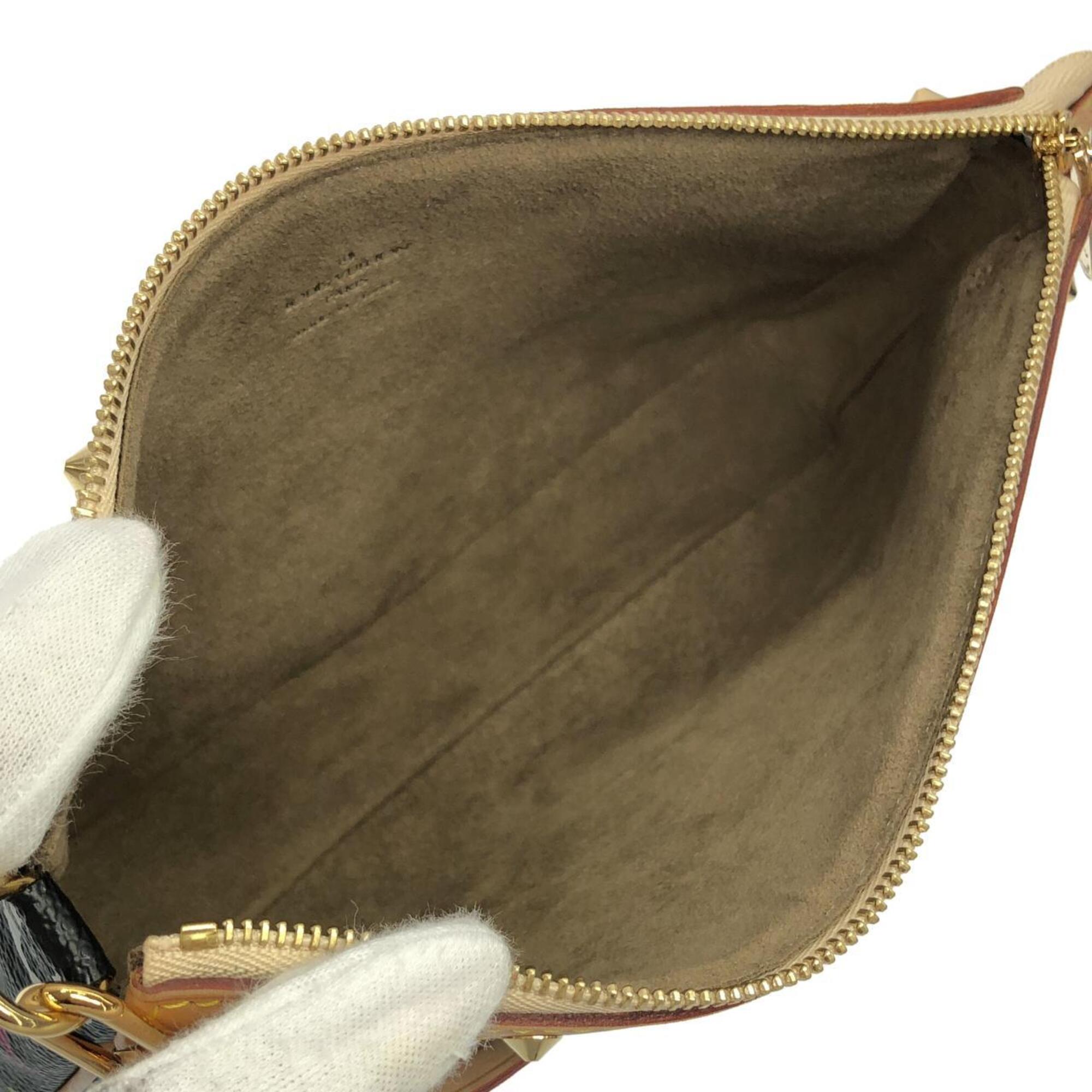 Louis Vuitton Black Multi-Color Coated Canvas Pochette Pouch (Pre-Owned)