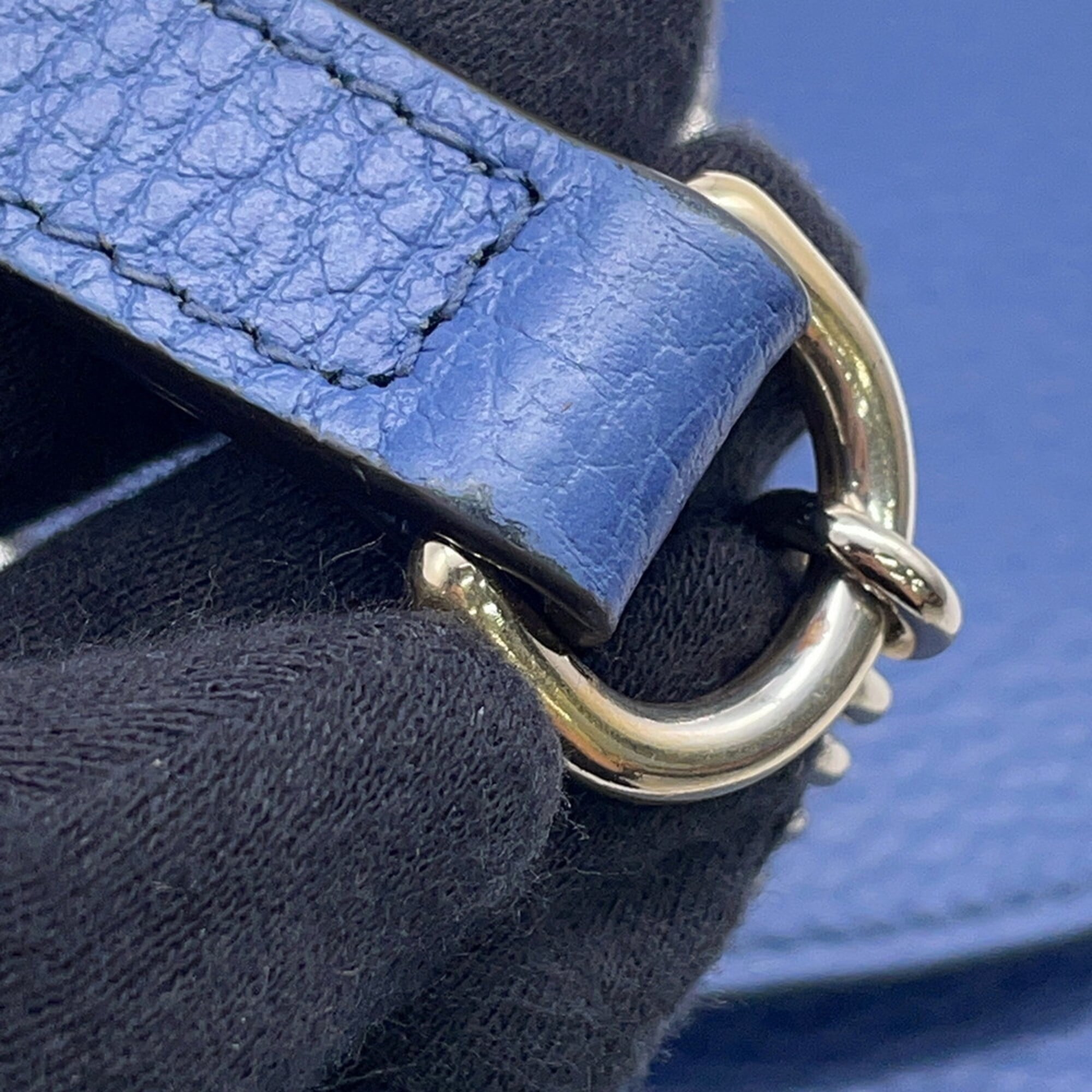Gucci Black Blue Leather Handbag Shoulder Bag (Pre-Owned)