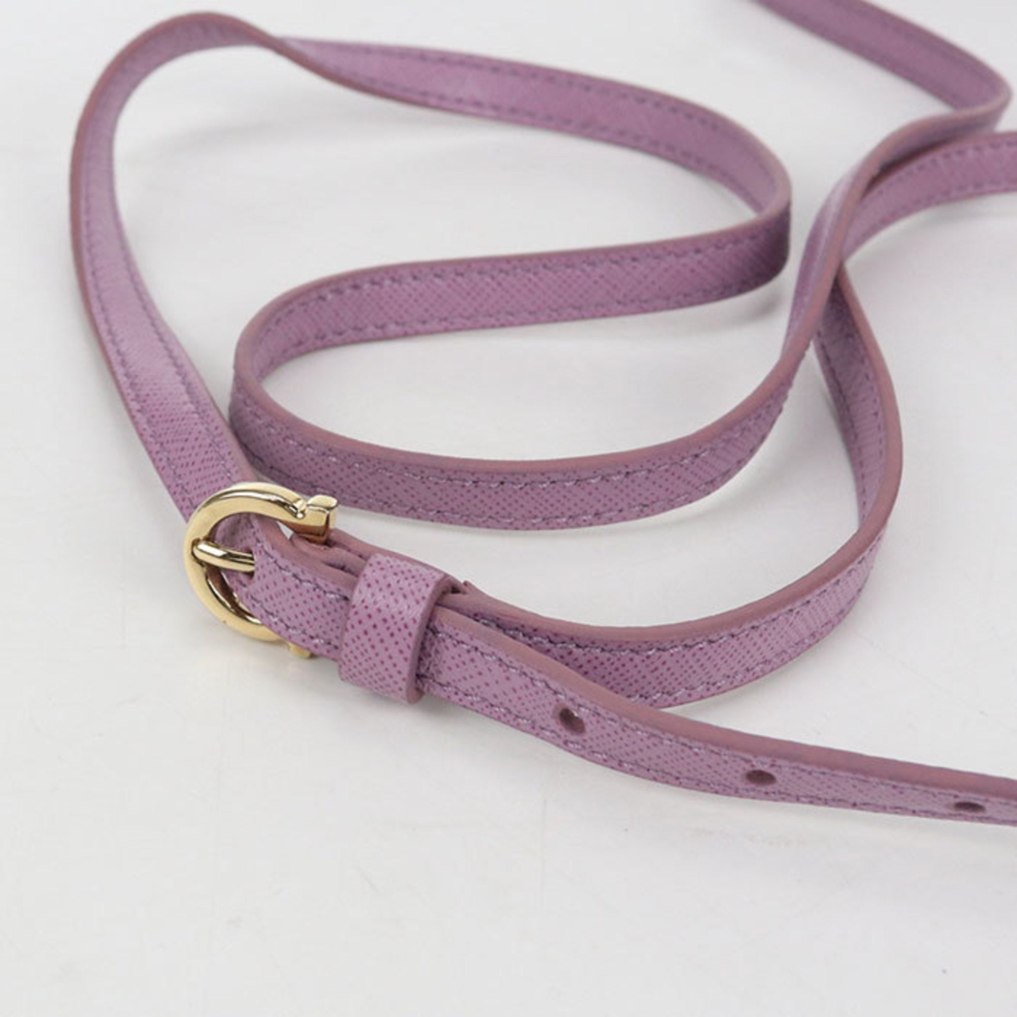 Salvatore Ferragamo Purple Leather Shoulder Bag (Pre-Owned)