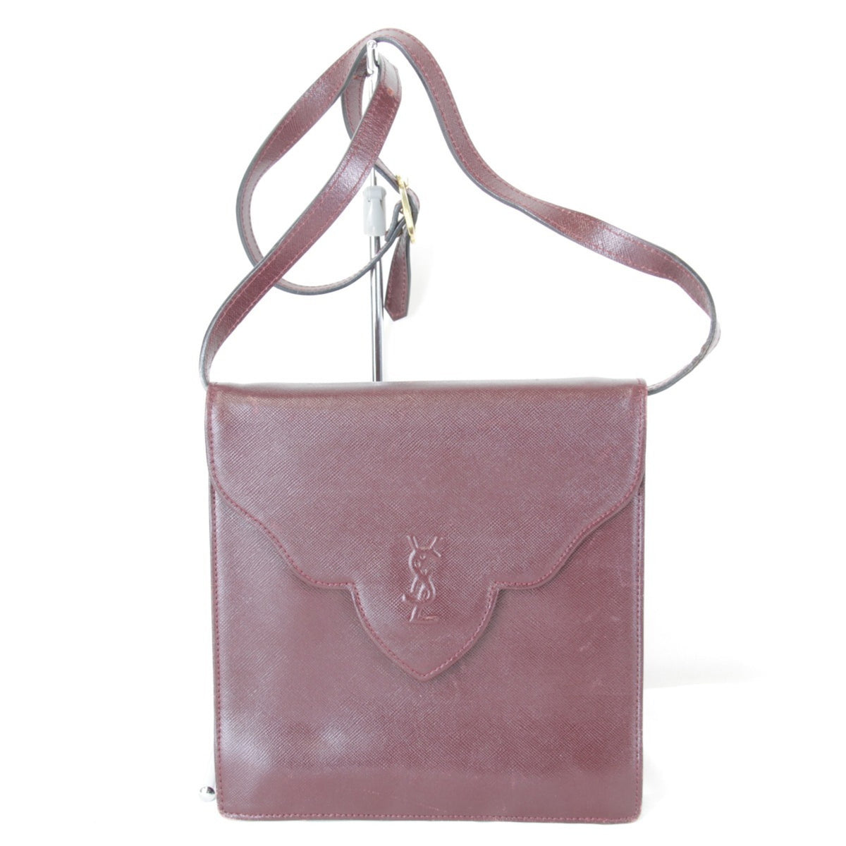 Yves Saint Laurent Wine Leather Shoulder Bag (Pre-Owned)