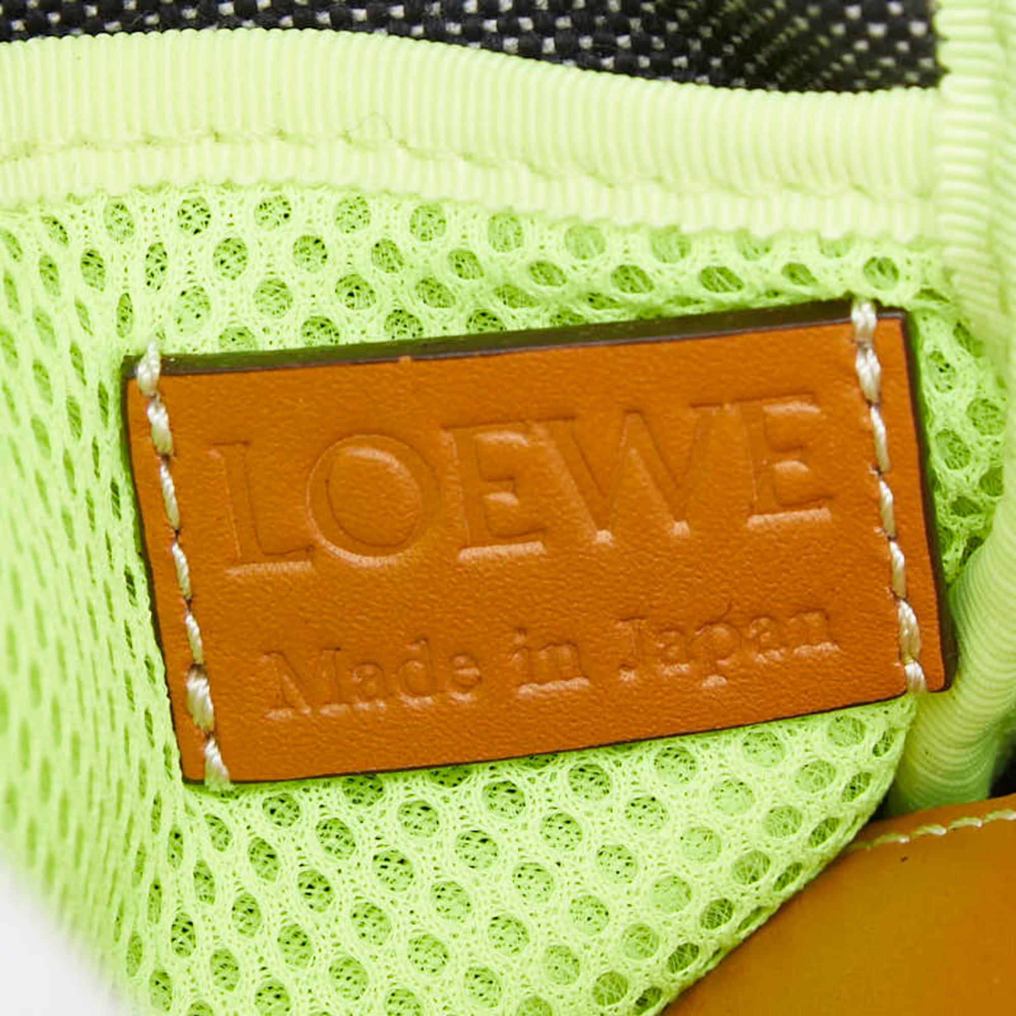 Loewe Black Gray Yellow Canvas Handbag Shoulder Bag (Pre-Owned)