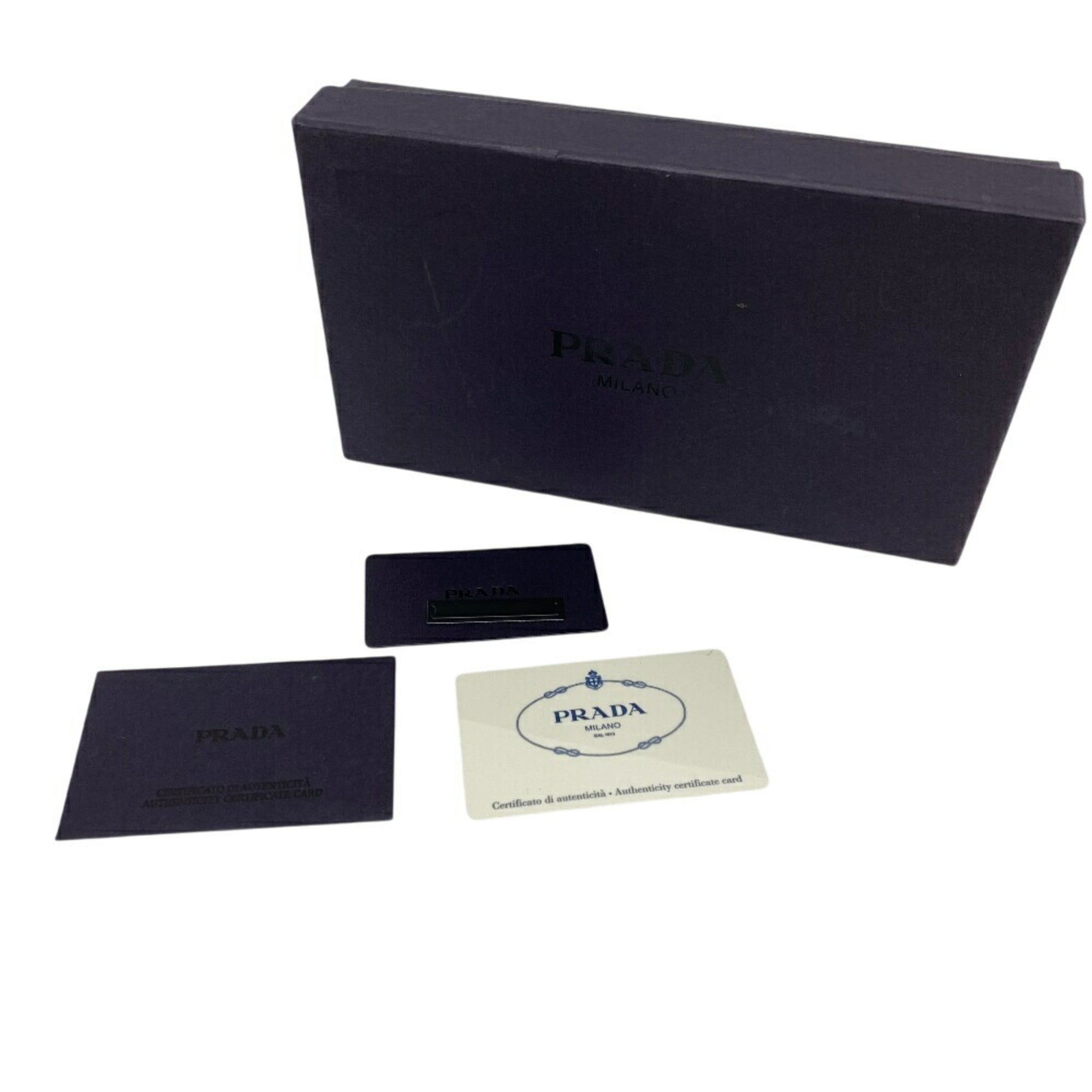 Prada Blue Leather Wallet (Bi-Fold) (Pre-Owned)