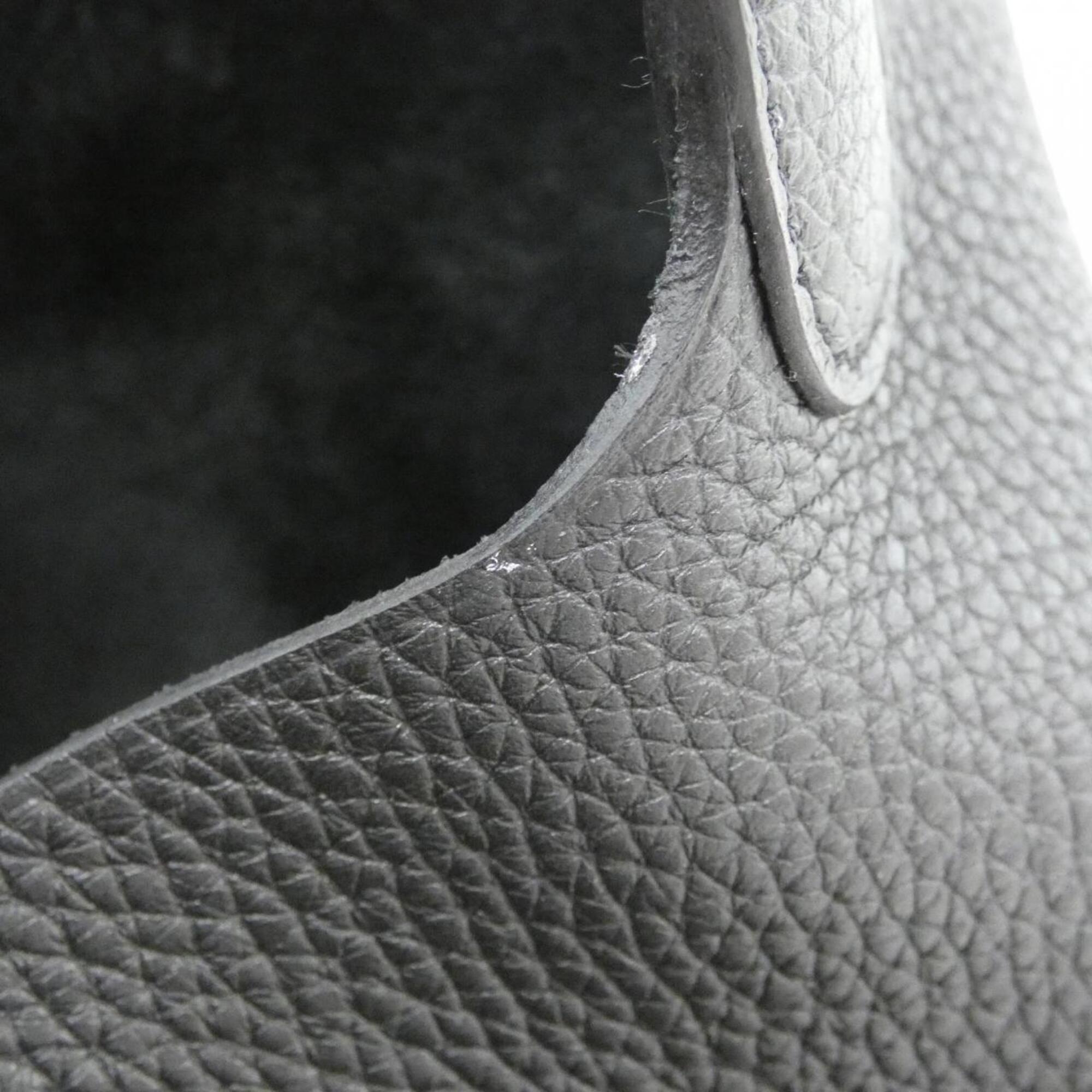Hermes Black Taurillon Clemence Leather Handbag (Pre-Owned)