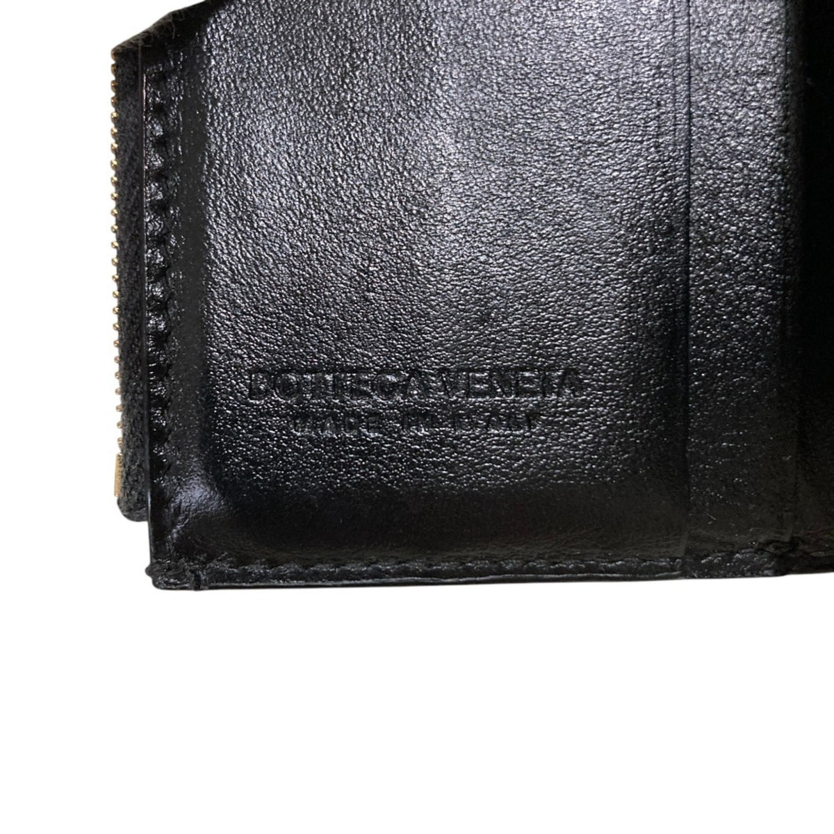 Bottega Veneta Intrecciato Black Wallet (Tri-Fold) (Pre-Owned)