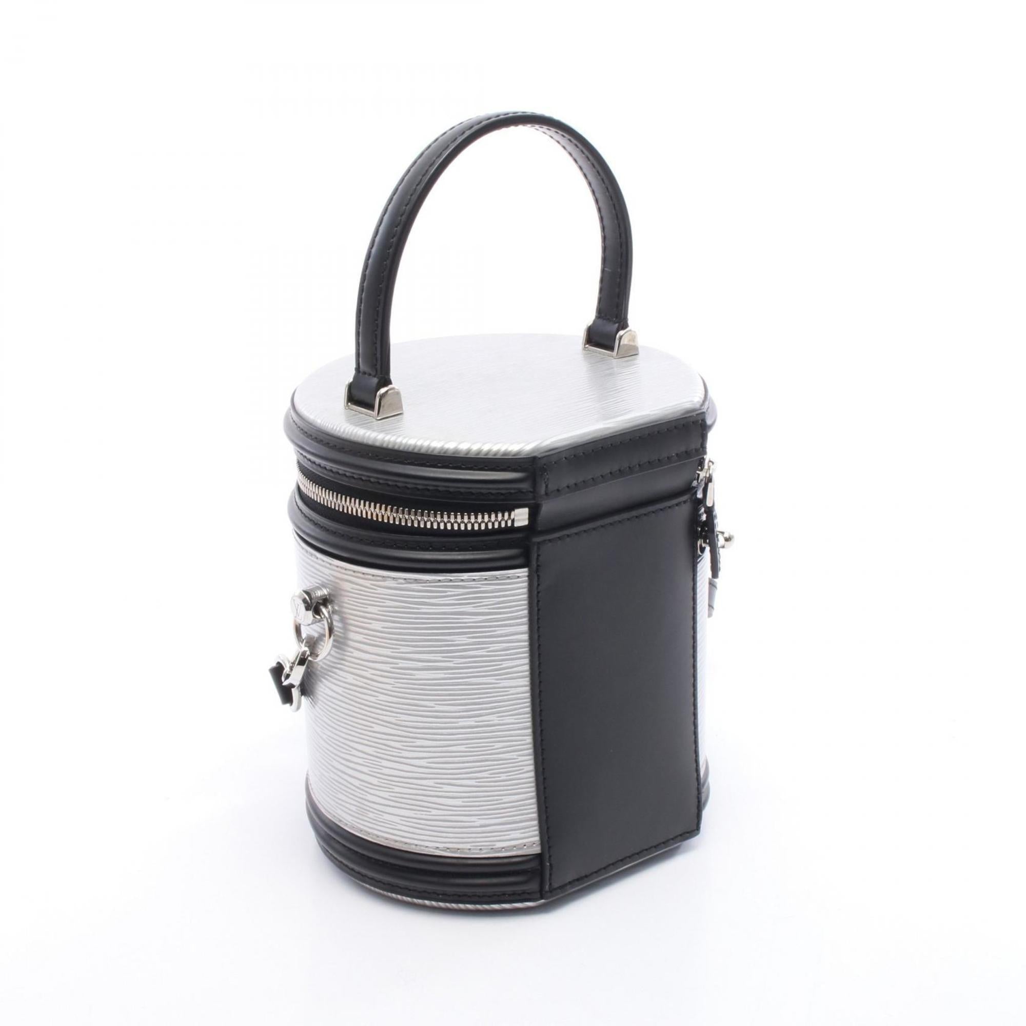 Louis Vuitton Black Silver Leather Handbag (Pre-Owned)