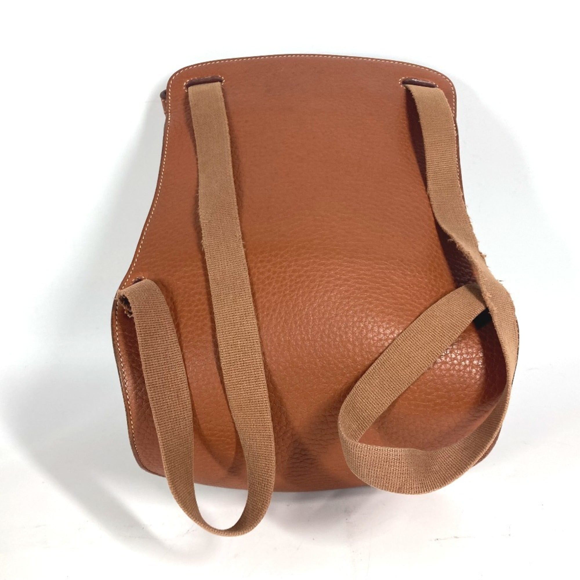 Hermes Brown Leather Backpack (Pre-Owned)