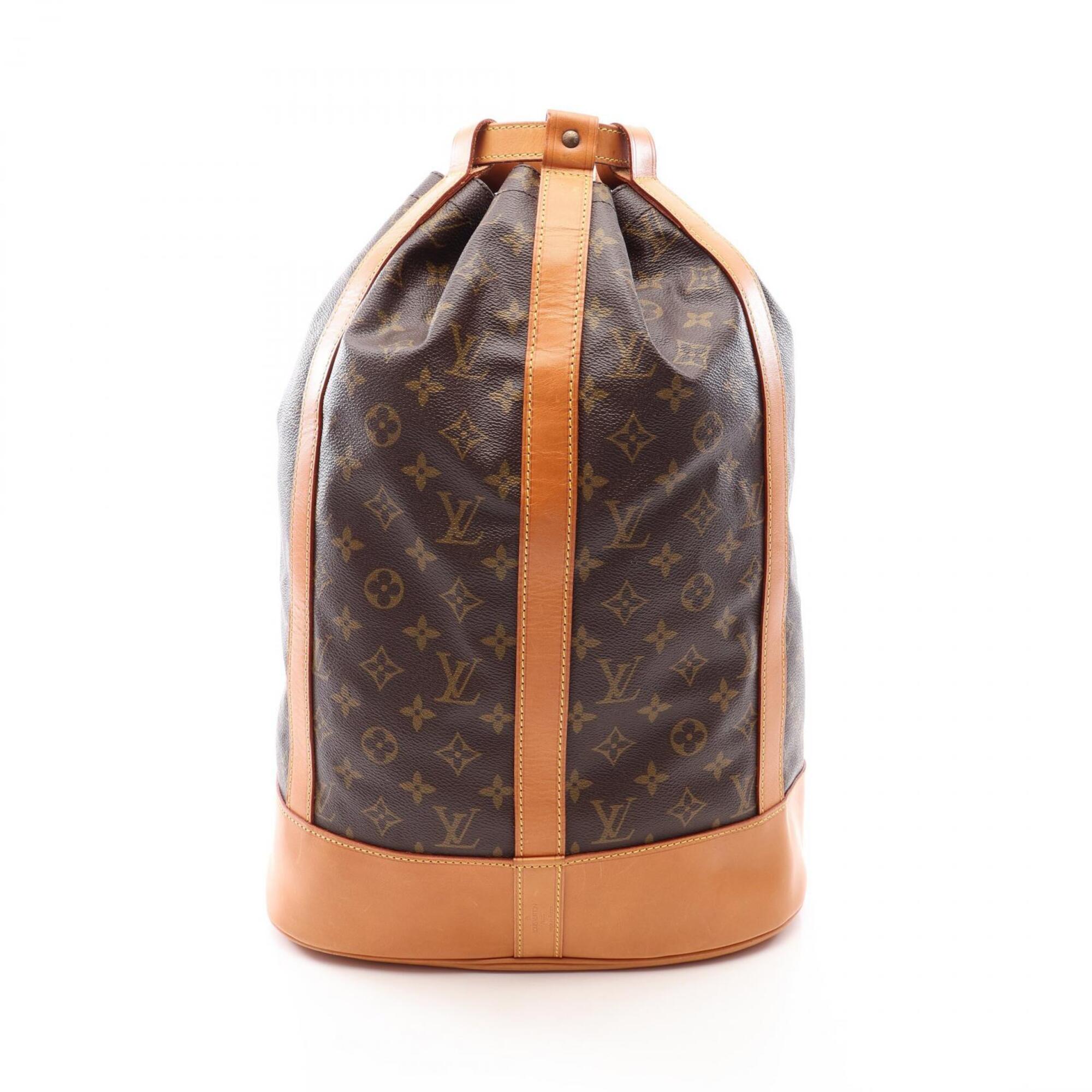 Louis Vuitton Brown Monogram Coated Canvas Leather Handbag Shoulder Bag (Pre-Owned)
